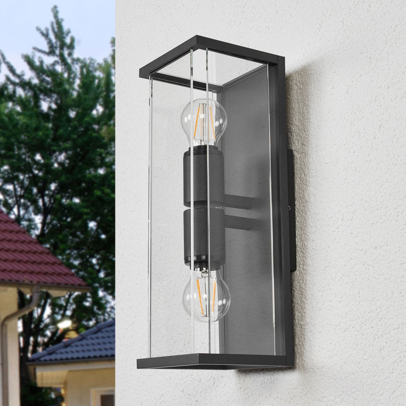 Annalea Up/Down Außenwandleuchte IP54 Dark Grey - Lucande