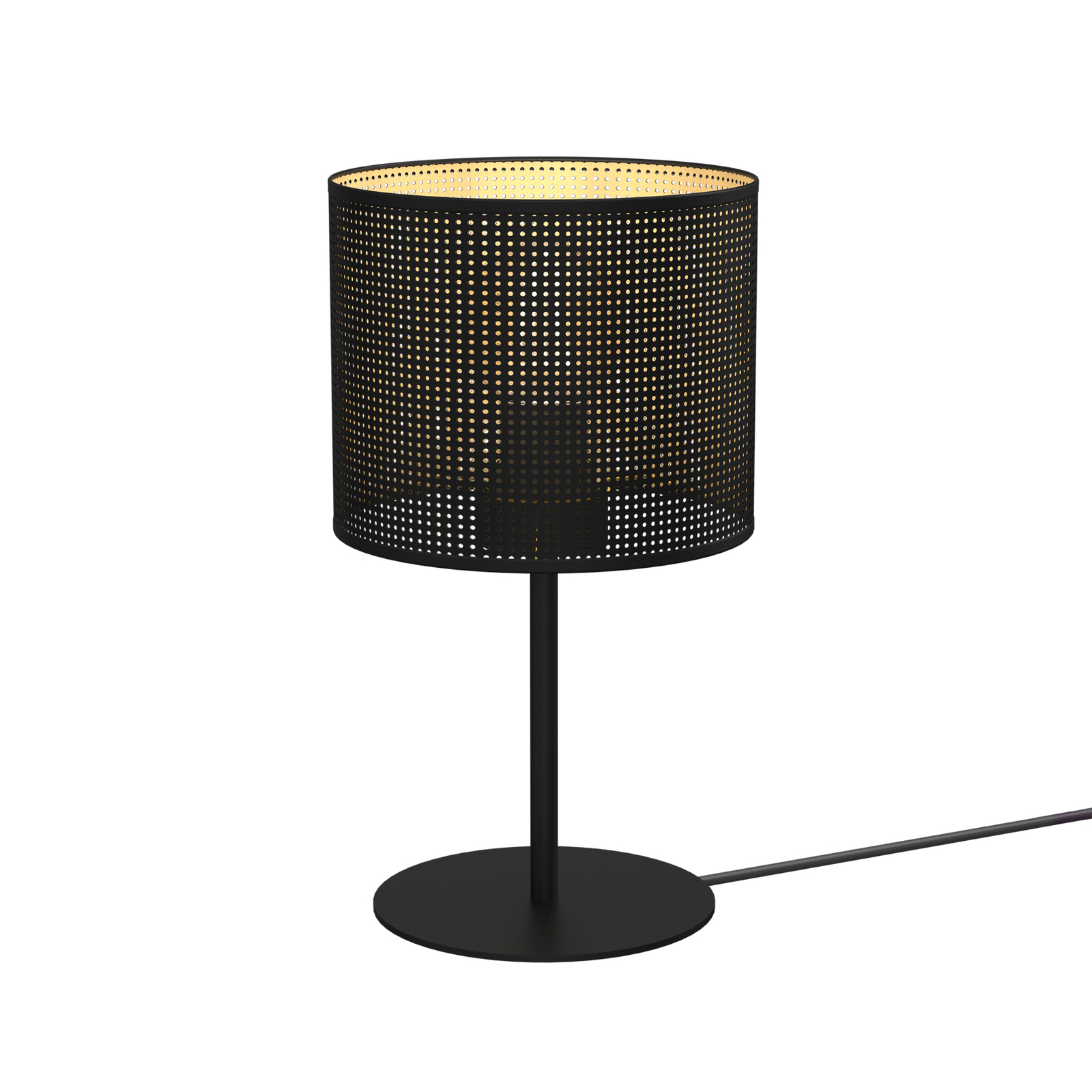 Bordlampe Jovin, høyde 34 cm, svart/gull