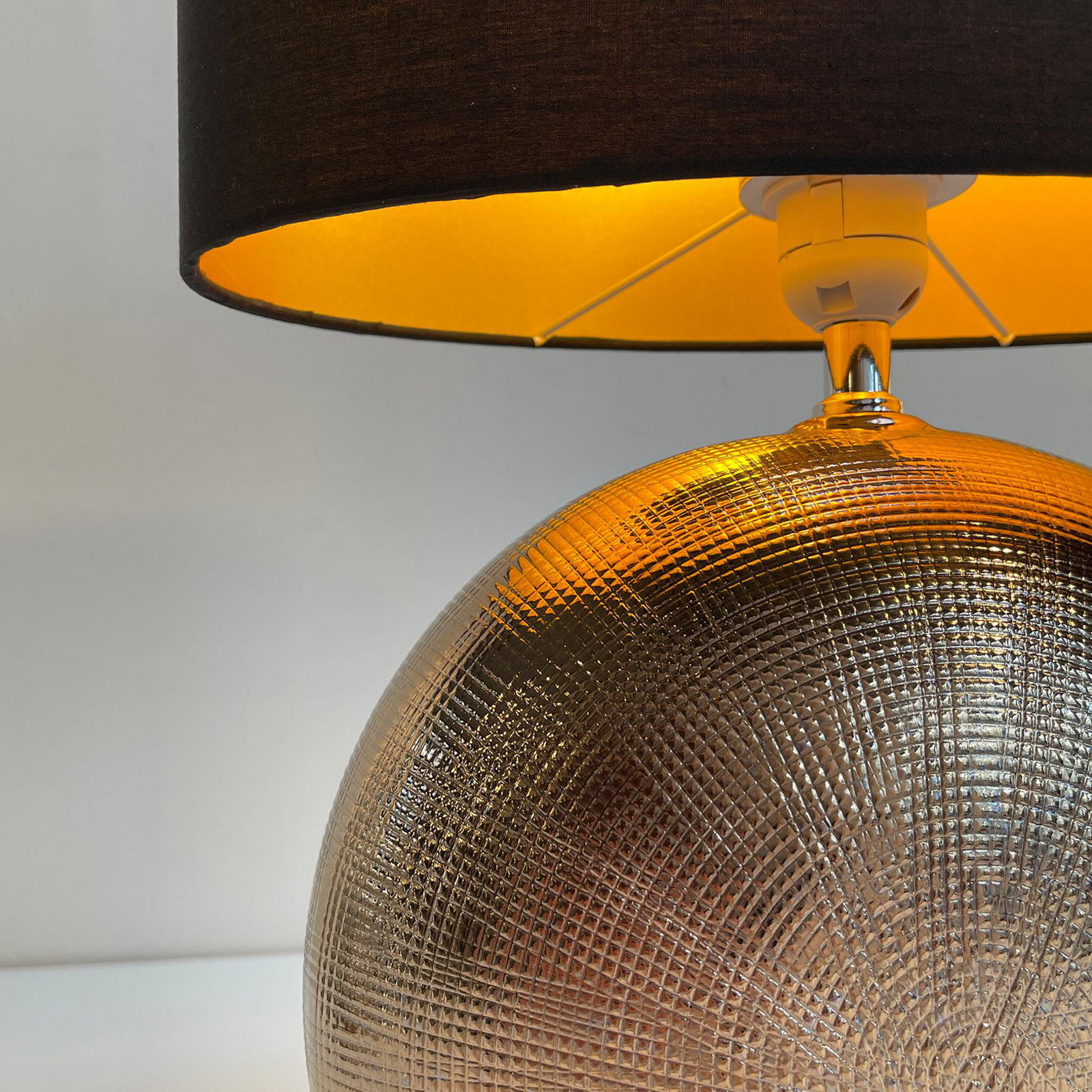 Lampe à poser Foro, bronze/noir, hauteur 39 cm
