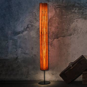 LeuchtNatur Arbor lámpara pie LED, pantalla madera