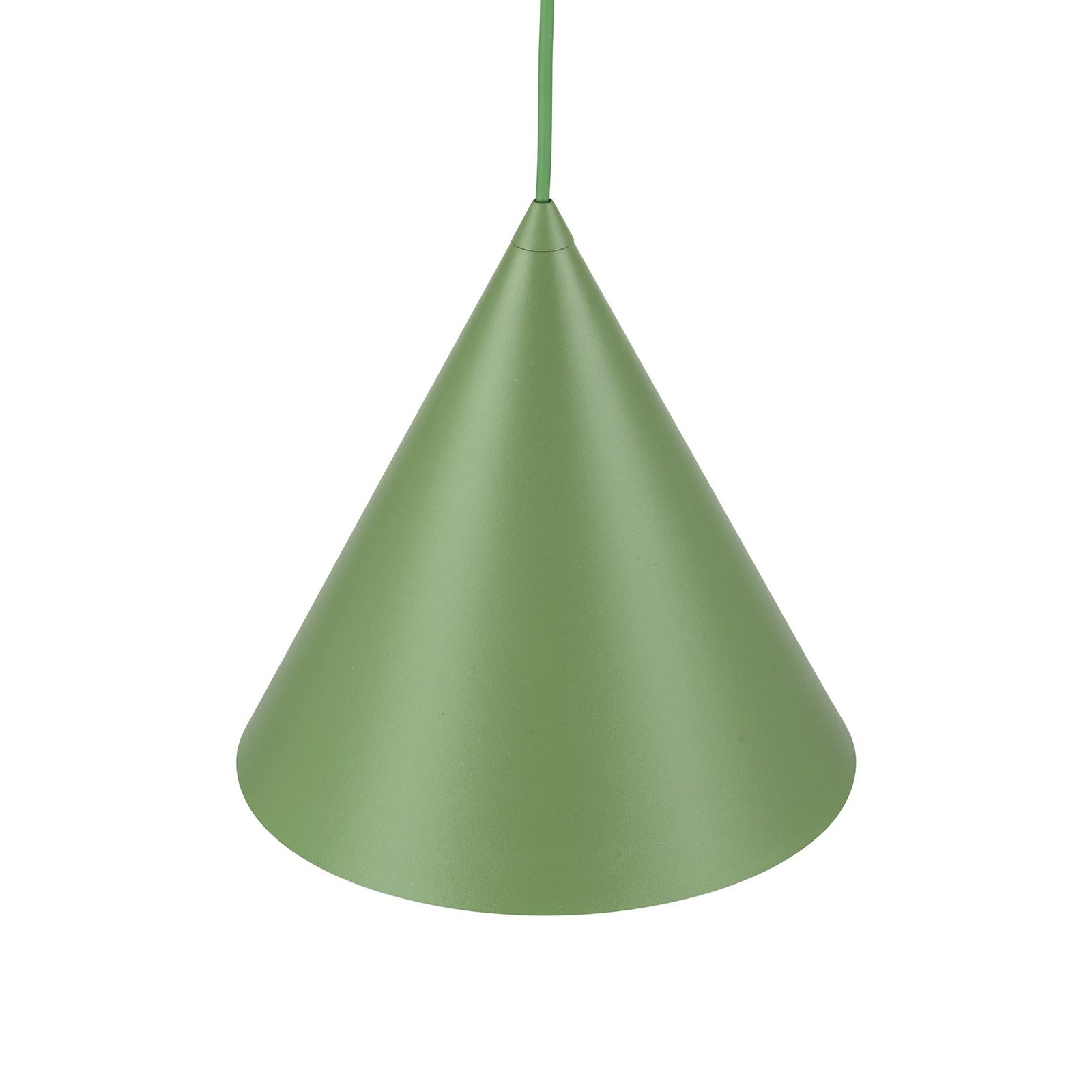 Závěsné světlo Cono, 1 žárovka, Ø 25 cm, zelené, E27