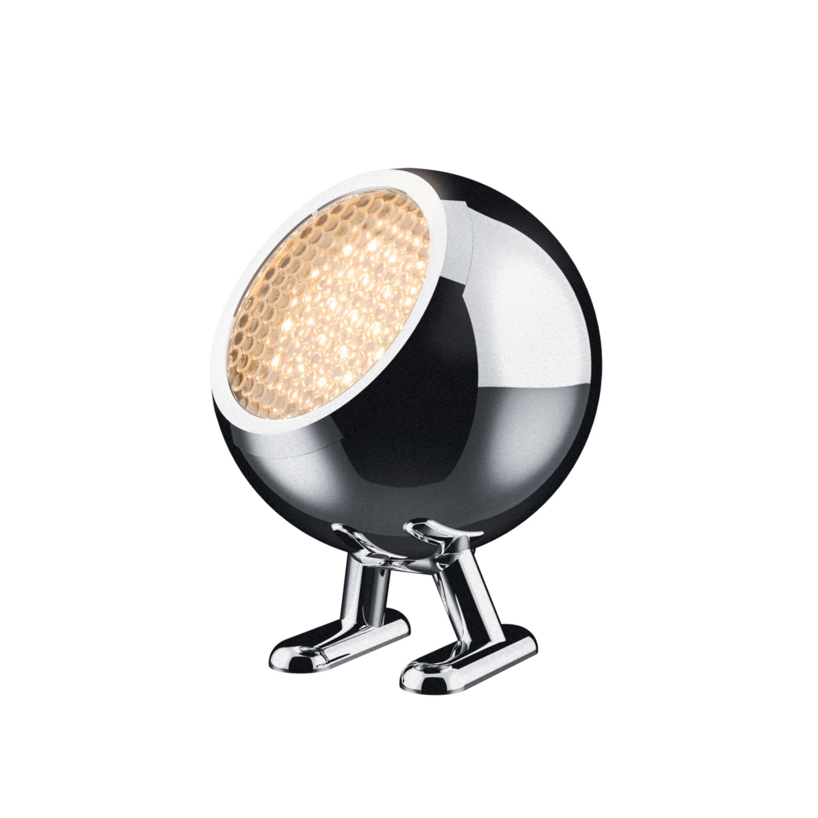 Norbitt 2.0 LED-Akkutischlampe, chrom, IP54 - Mr. Wattson