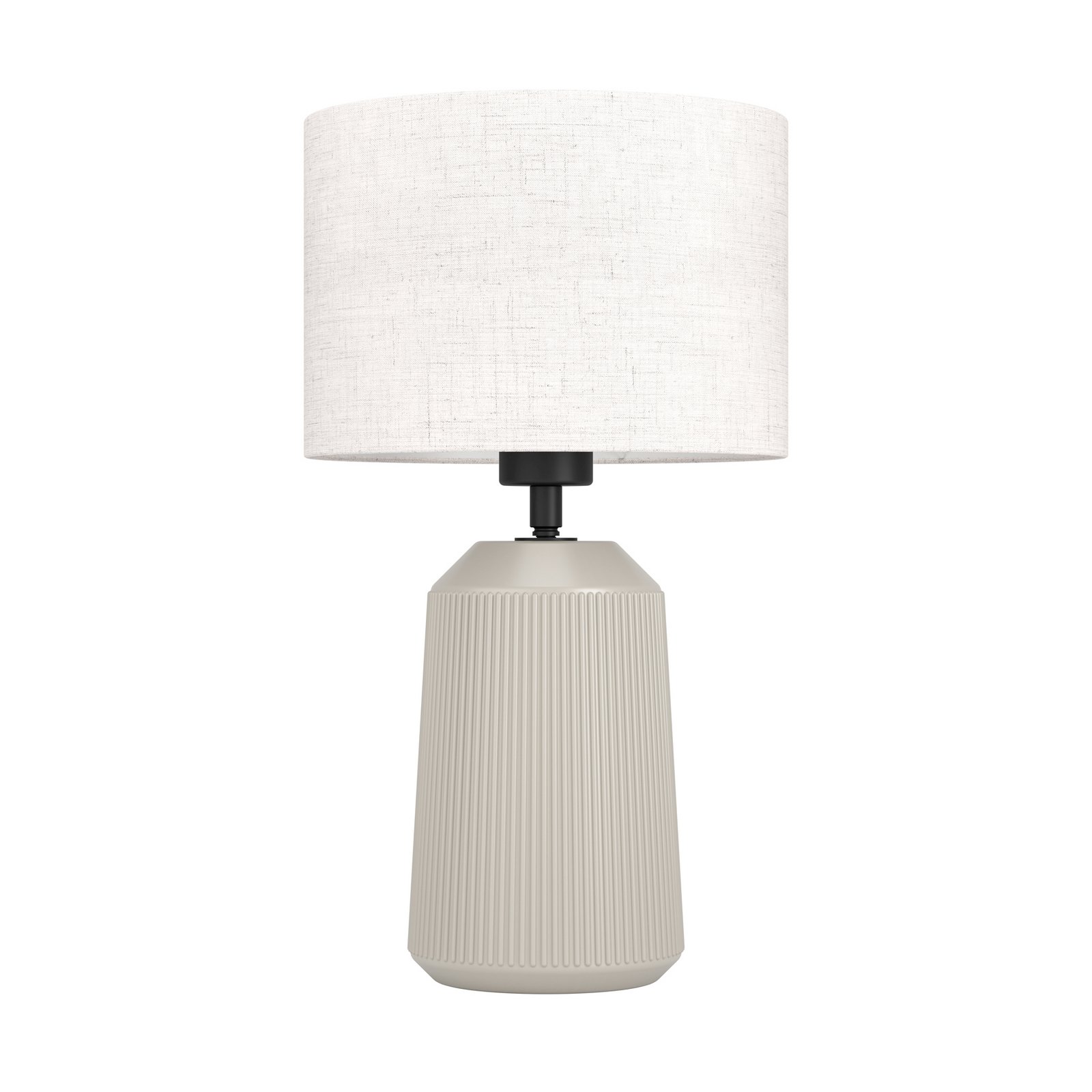 Capalbio table lamp, sand base/white lampshade