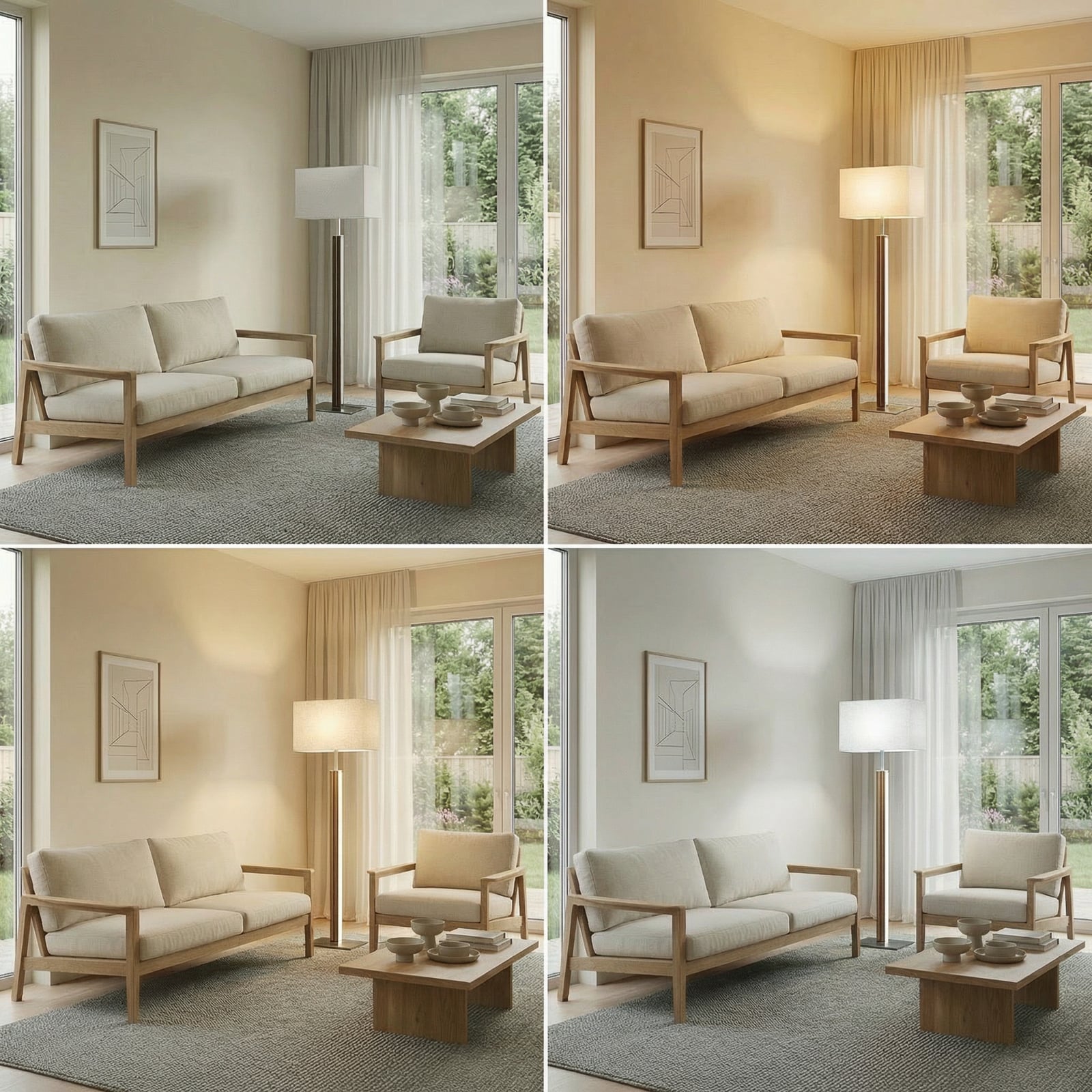 Lisene LED-golvlampa, valnöt/silver/natur, 162 cm – Quitani Lisene LED-golvlampa, valnöt/silver/natur, 162 cm – Quitani