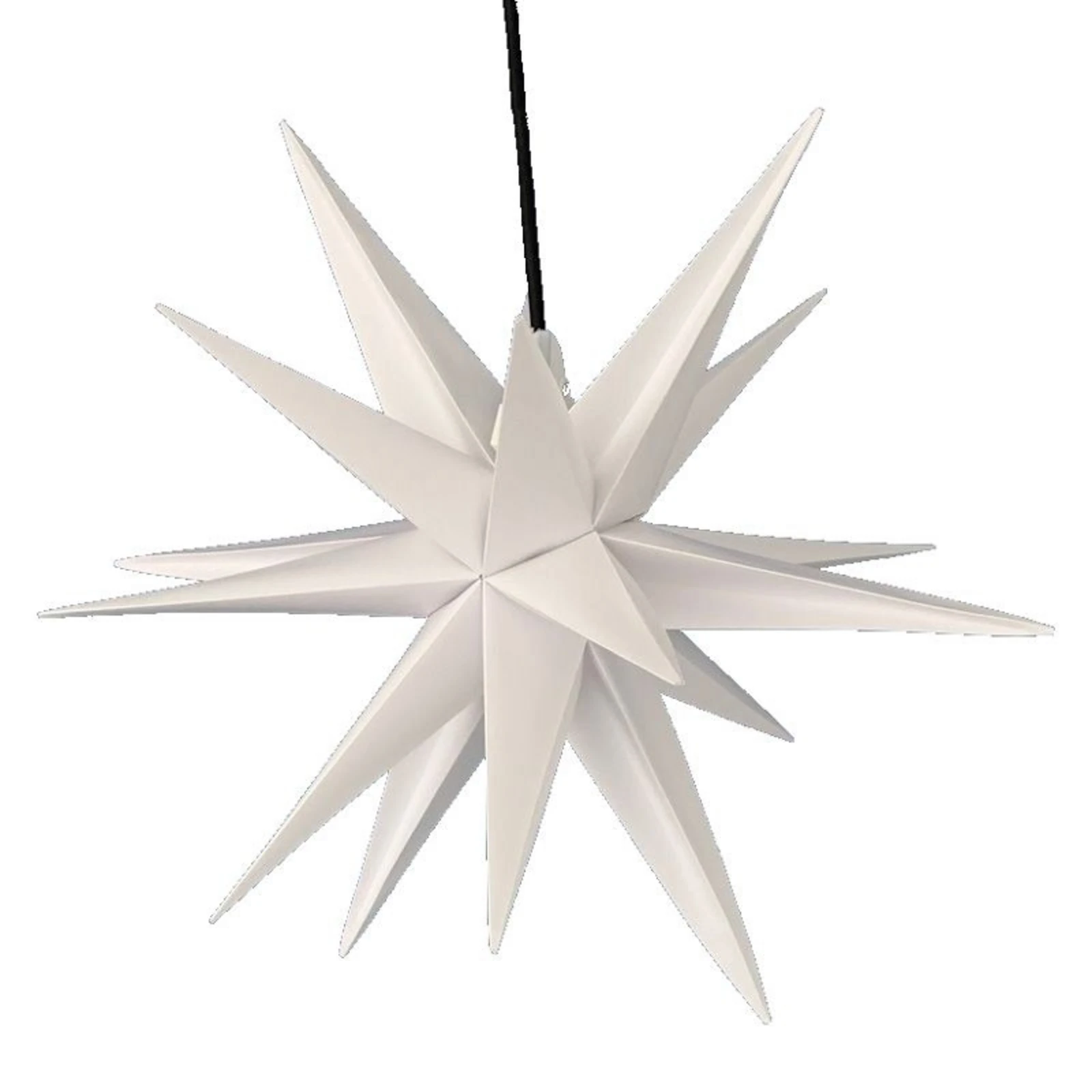 Stea decorativă exterior, 18 colțuri, Ø 40 cm, alb