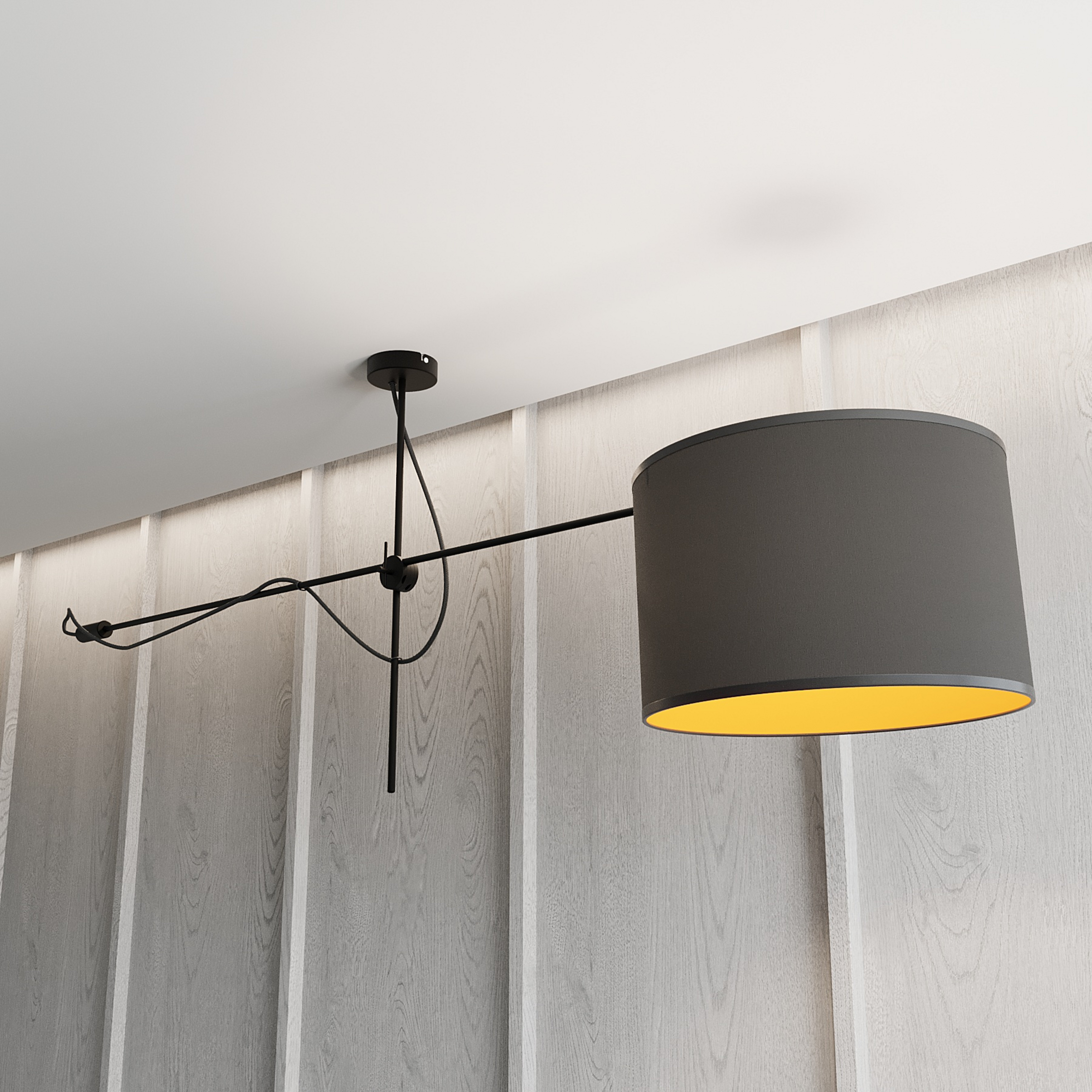 Loftlampe Viper i sort og guld