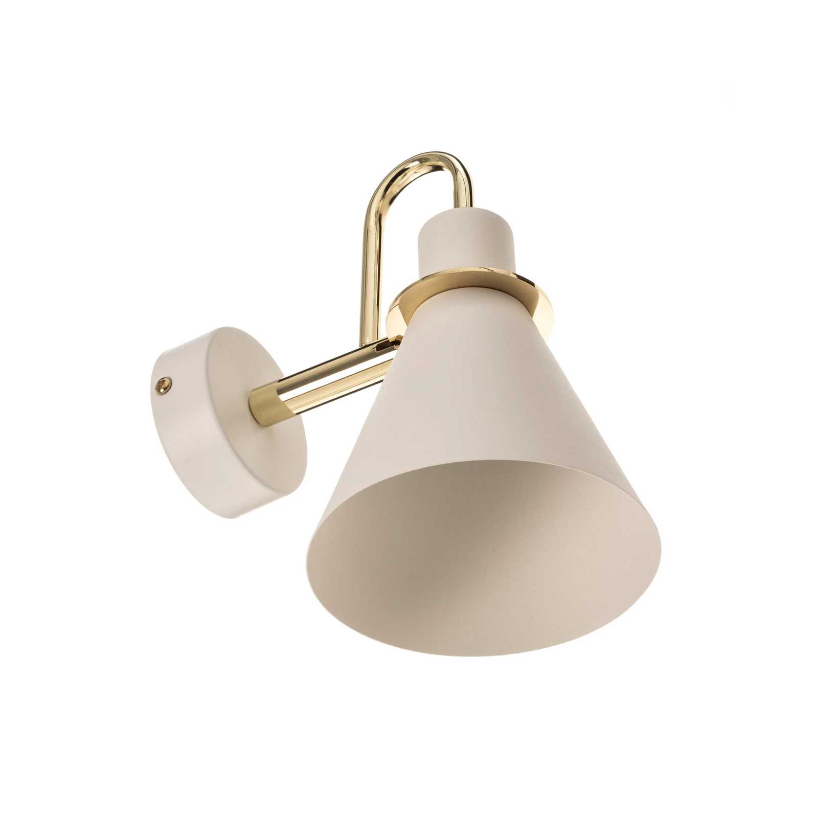 Wandlamp Bona, wit-messing