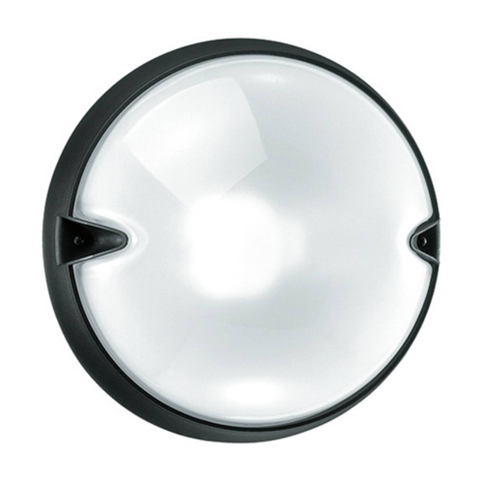 Okrągła zewnętrzna lampa ścienna CHIP, biała