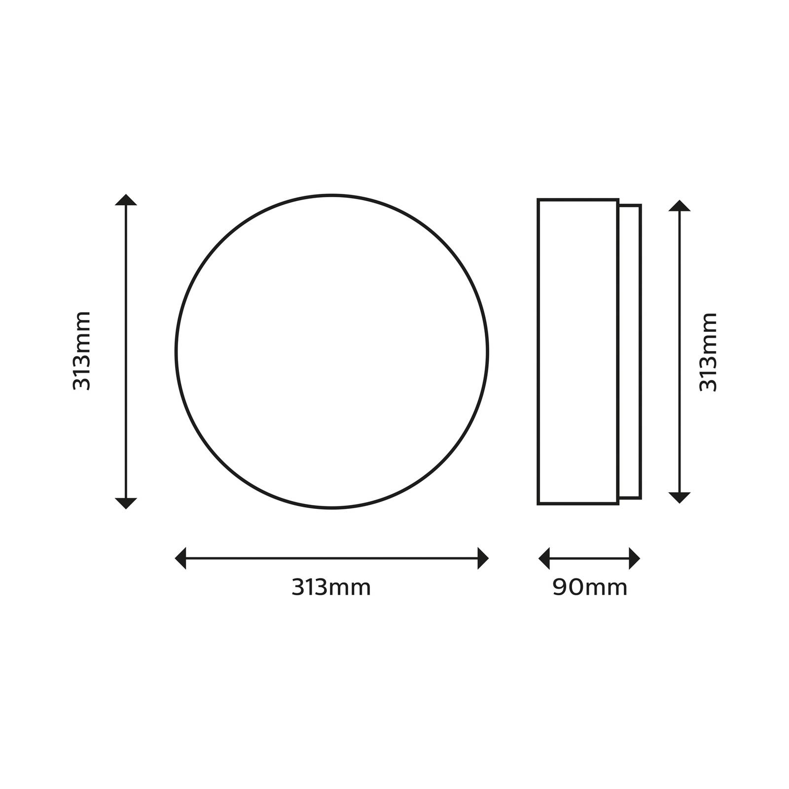 Philips Doris sufitowa LED 2 700 K czarna 35cm