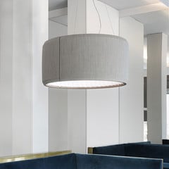 Luceplan Silenzio lampa wisząca LED szara Ø 90cm