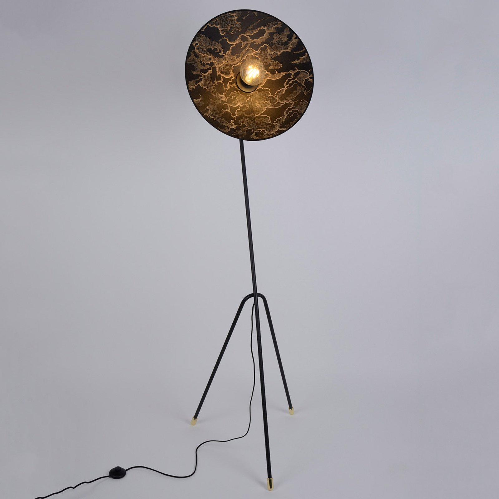 MARKET SET Gatsby floor lamp, lampshade with decor