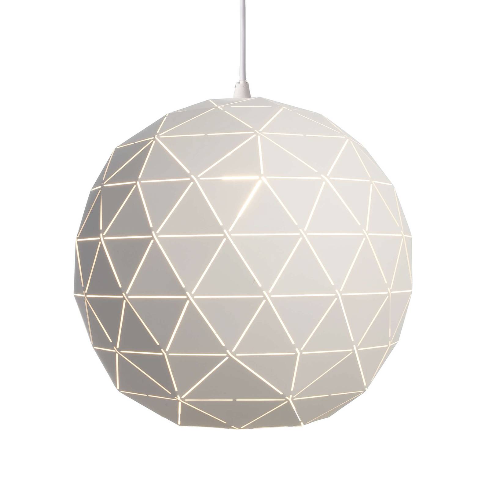 Lampa wisząca Asterope, okrągła Ø 25 cm, biała