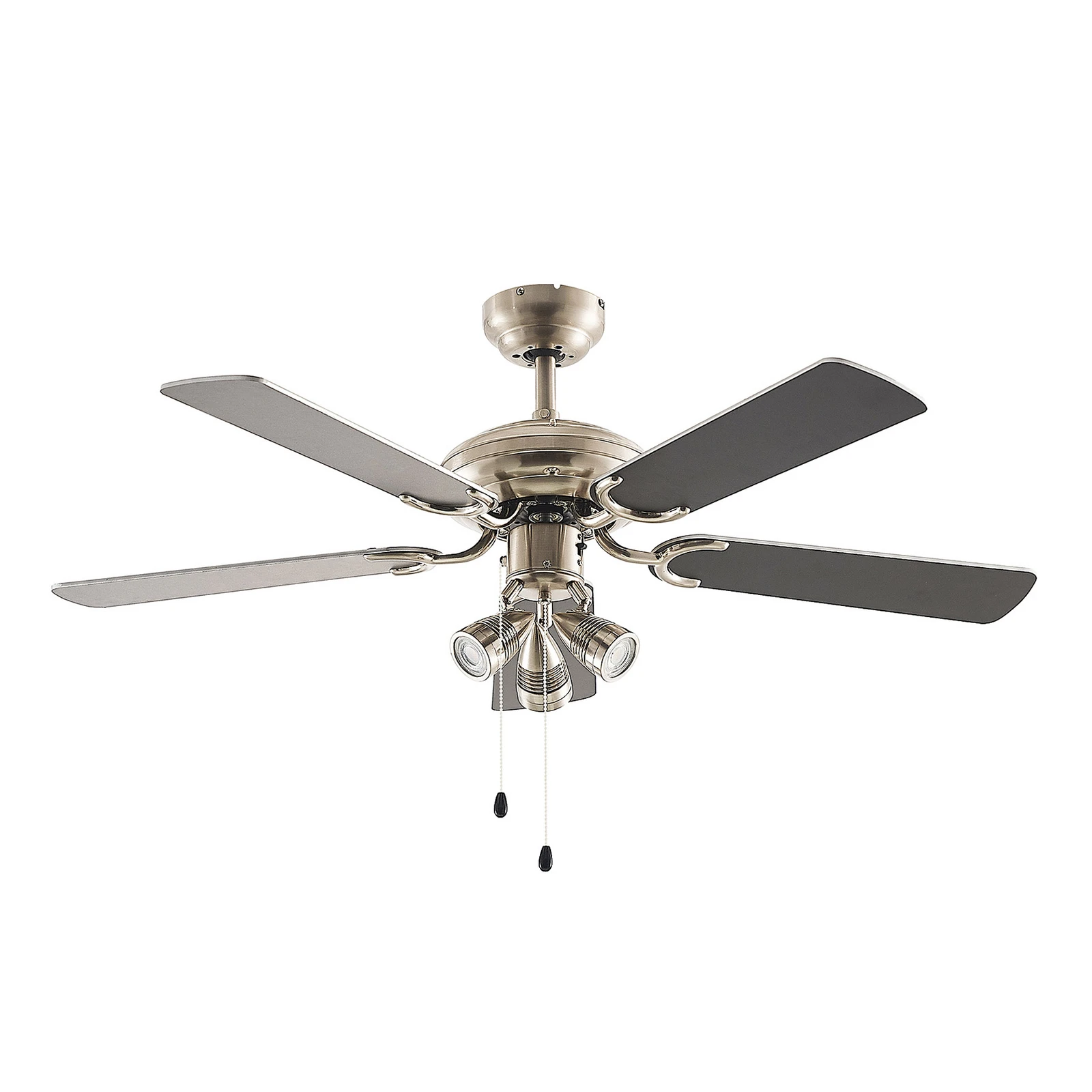 Lindby Anariki mennyezeti ventilátor világítással, csendes, ezüst színű