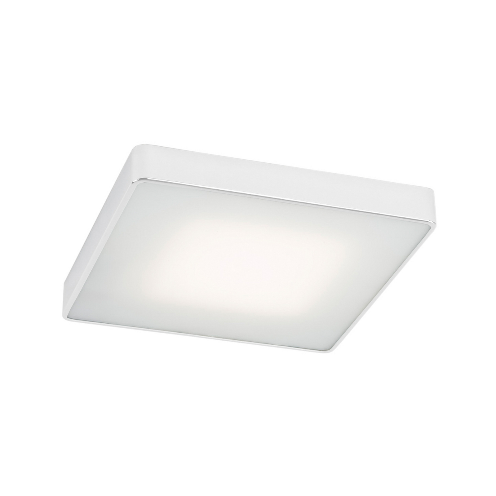 Deckenleuchte Oro aus Stahl und Glas, weiß