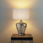 Network Large table lamp, oval fabric lampshade