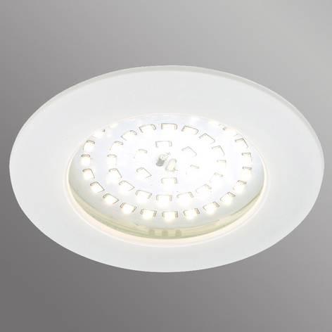 Weiße LED-Einbauleuchte Carl für außen
