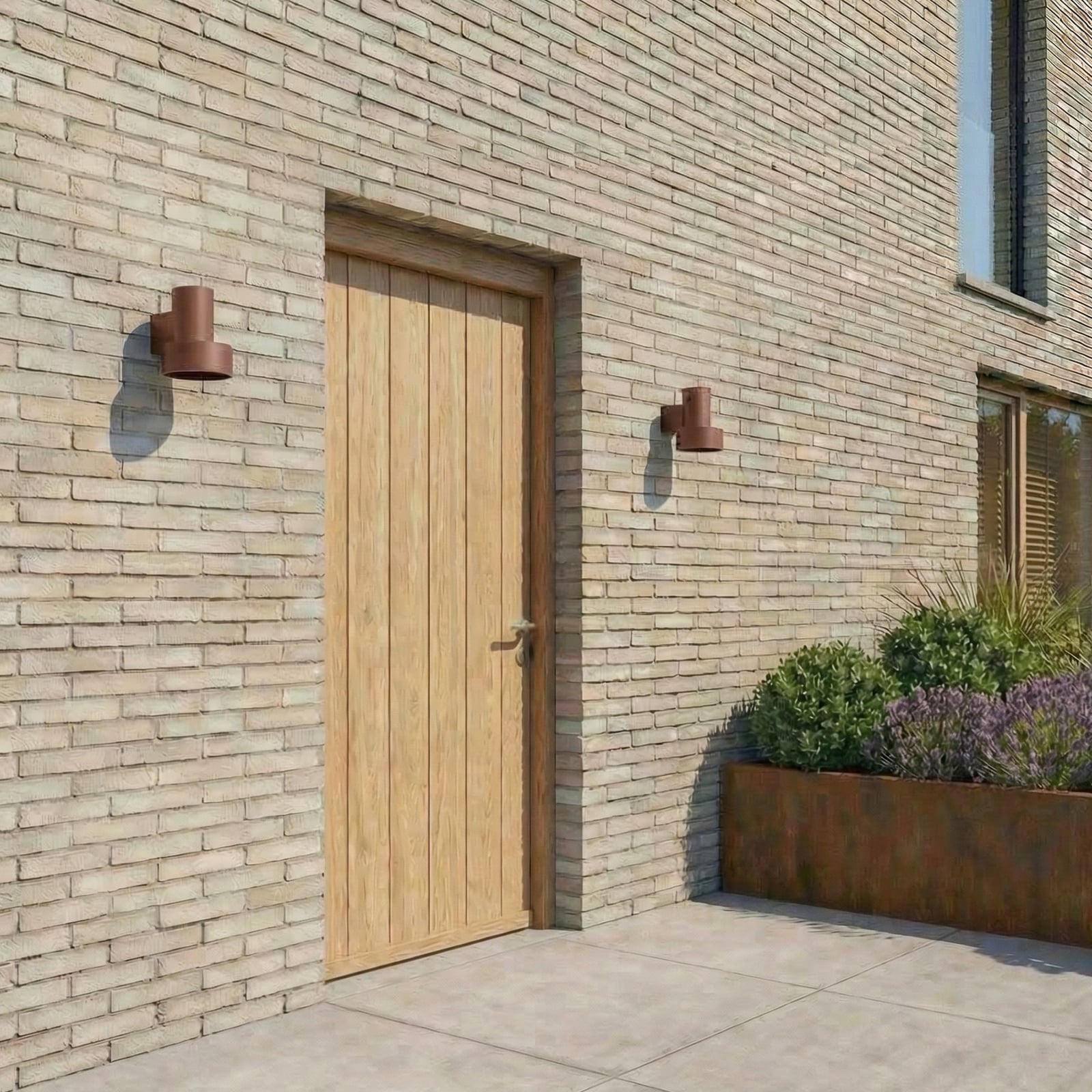 Lucande Elune LED kültéri falilámpa, barna, IP44, felfelé/lefelé Lucande Elune LED kültéri falilámpa, barna, IP44, felfelé/lefelé