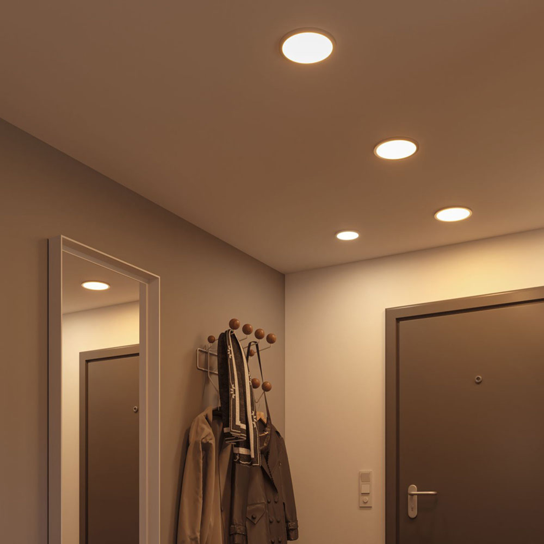 Paulmann Areo panel 830 round white 17.5 cm, for Living / Dining Room, plastic, 13 W, energy efficiency: A+, H: 1.2 cm