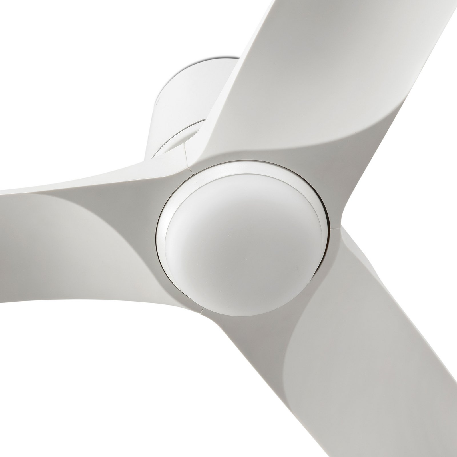 LED mennyezeti ventilátor Hey, fehér, DC, csendes, Ø 90 cm, CCT