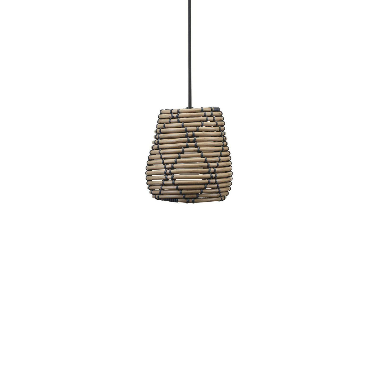 PR Home outdoor hanging light Lollo, UK, Ø 18 cm, natural/black