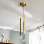 Sopel Laser pendant light, 3-bulb, gold