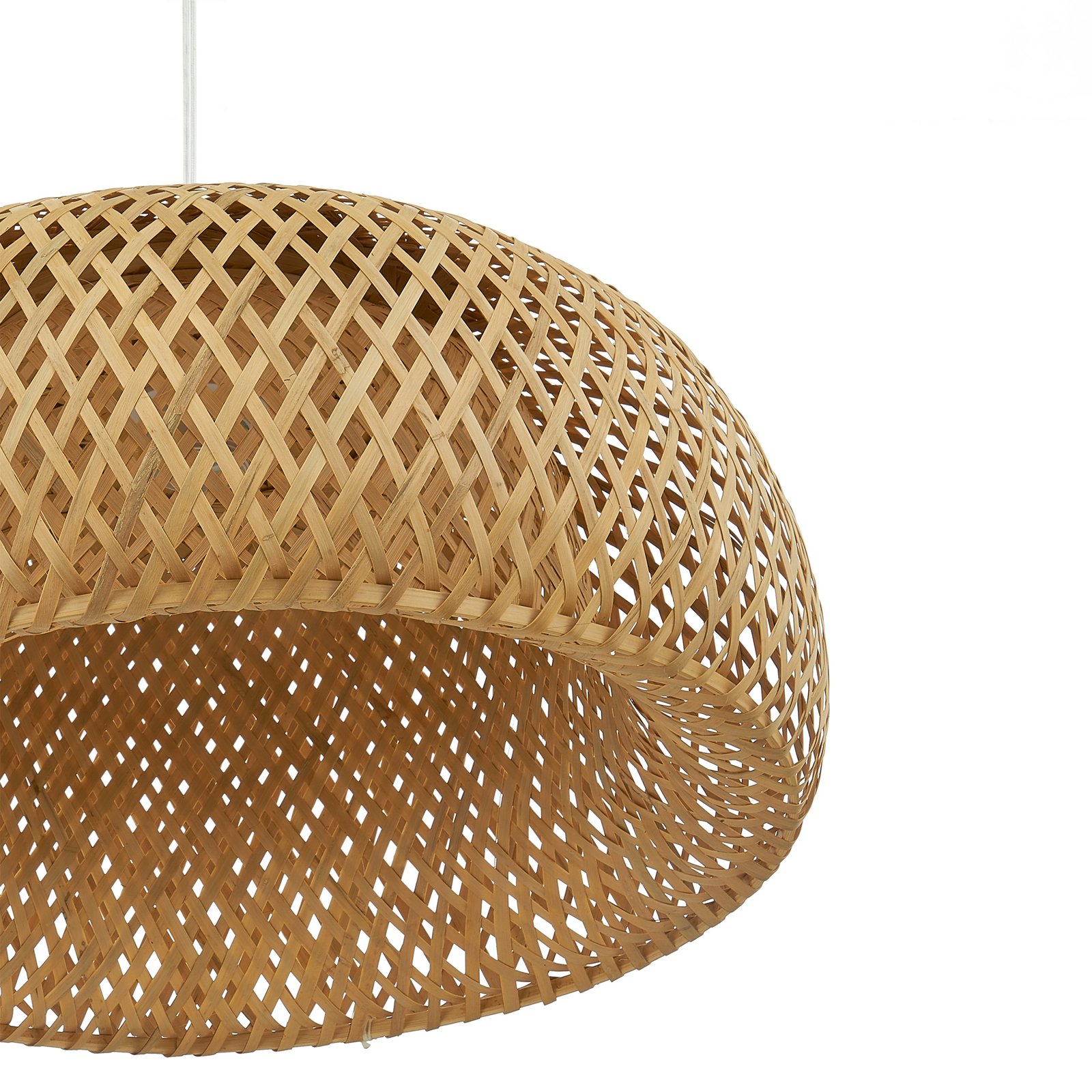 Lindby Hängeleuchte Jadwiga, Ø 45 cm, Bambus, E27