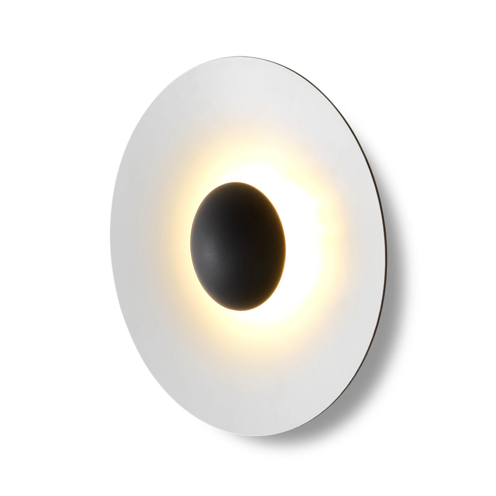 MARSET Ginger 20C LED-Wandlampe Ø20cm schwarz/weiß