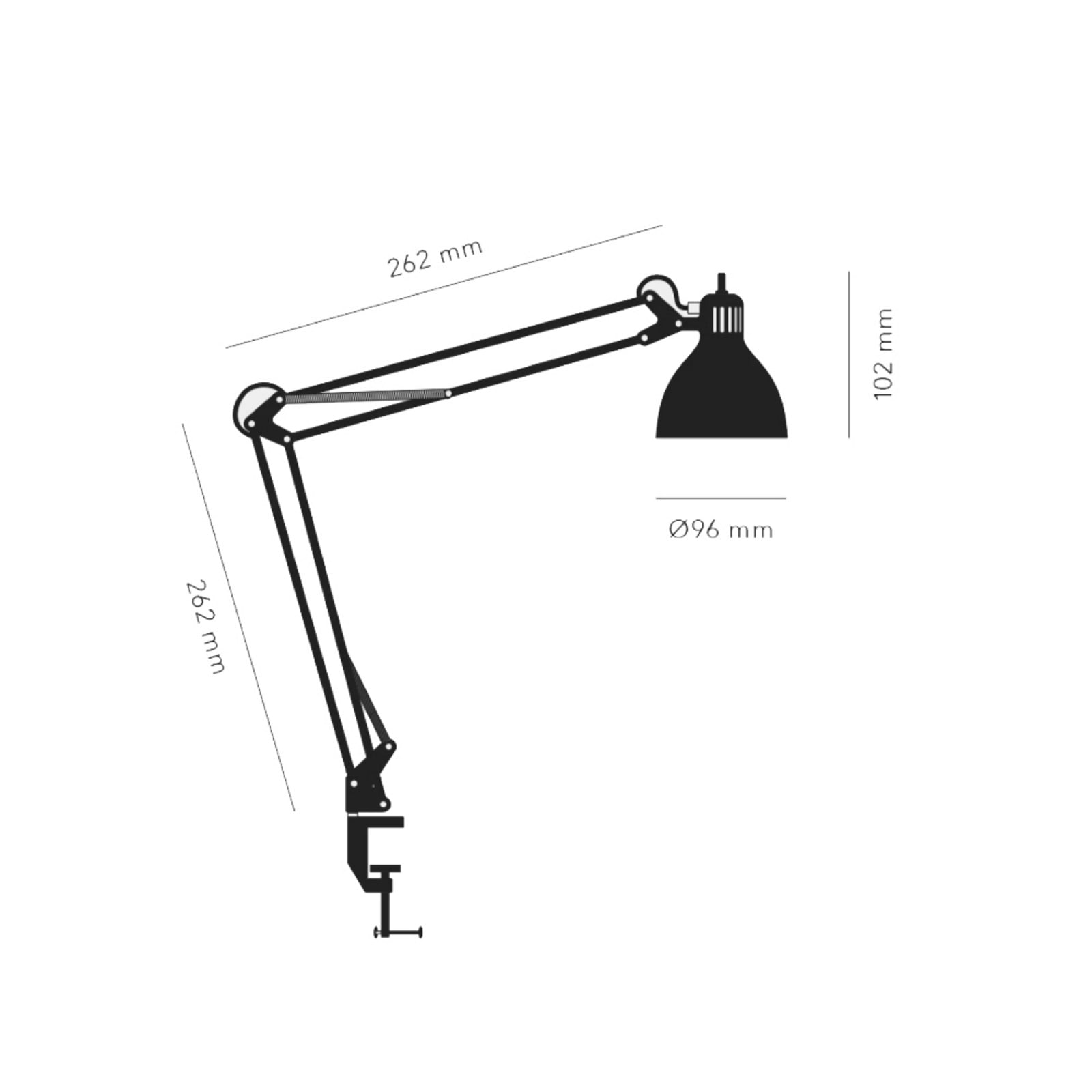 Archi T1 Junior Bordlampe Maple Red NORDIC LIVING - Kontor / arbejdsværelse - Aluminium billede