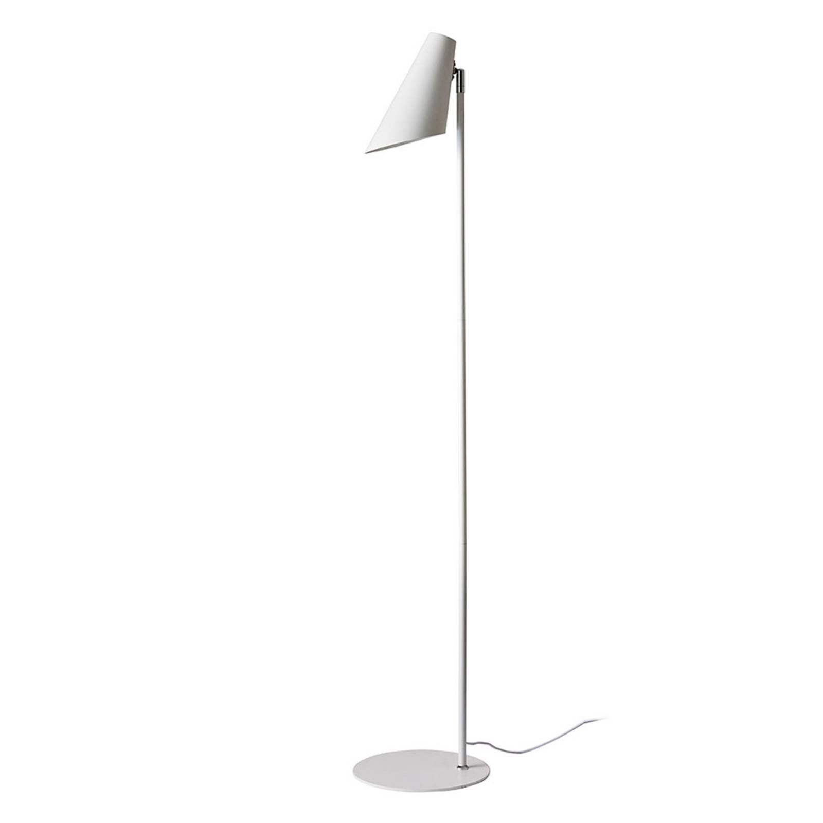 E-shop Dyberg Larsen Cale stojaca lampa z kovu, biela