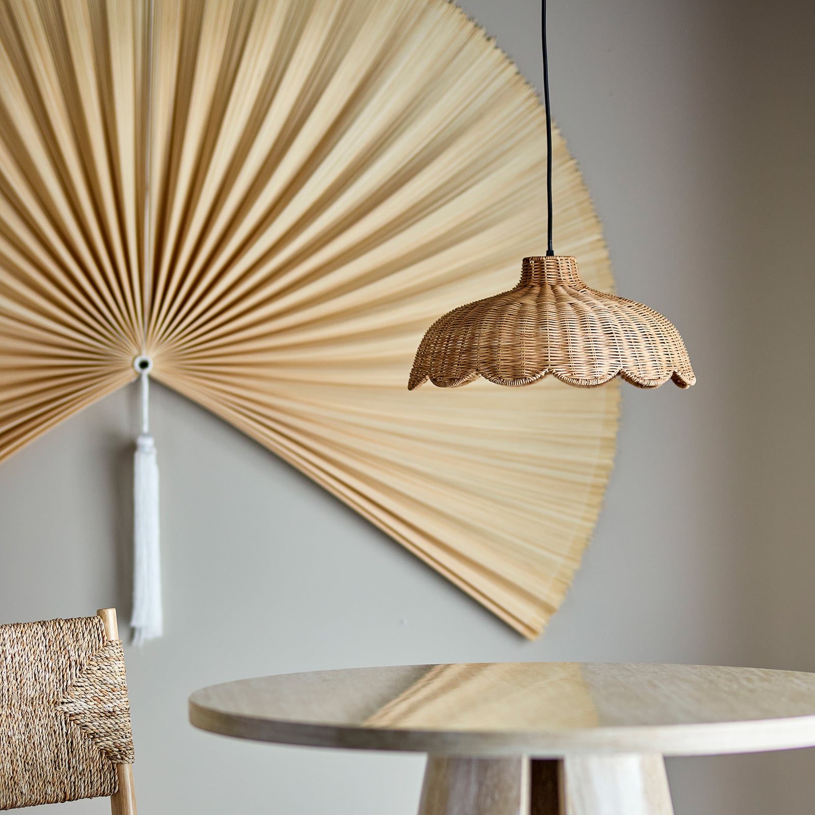 Pittu Hängelampe, natur, Ø42 cm, Rattan, E27 - Bloomingville Pittu Hängelampe, natur, Ø42 cm, Rattan, E27 - Bloomingville