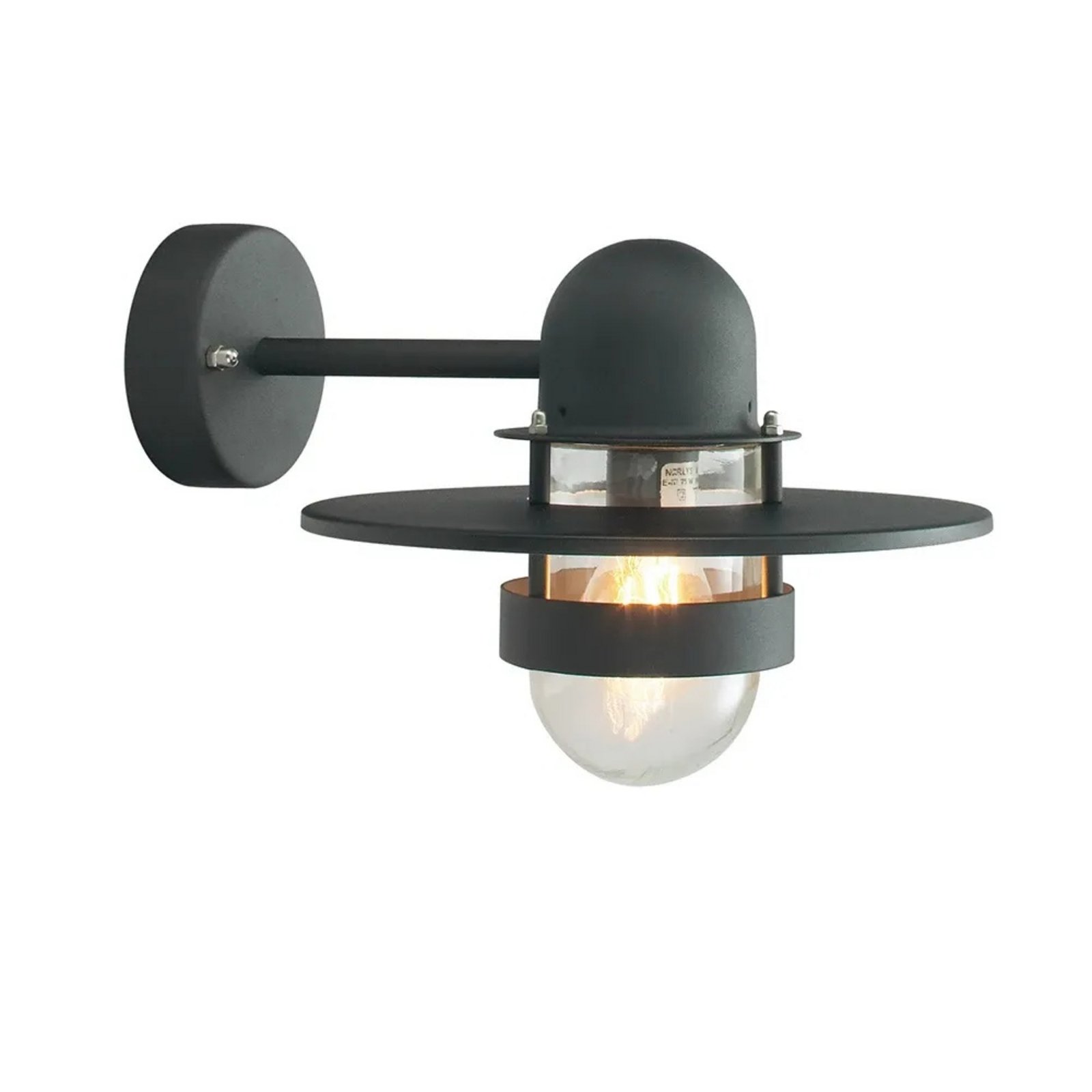 Bergen Outdoor Wall Lamp Black - Norlys