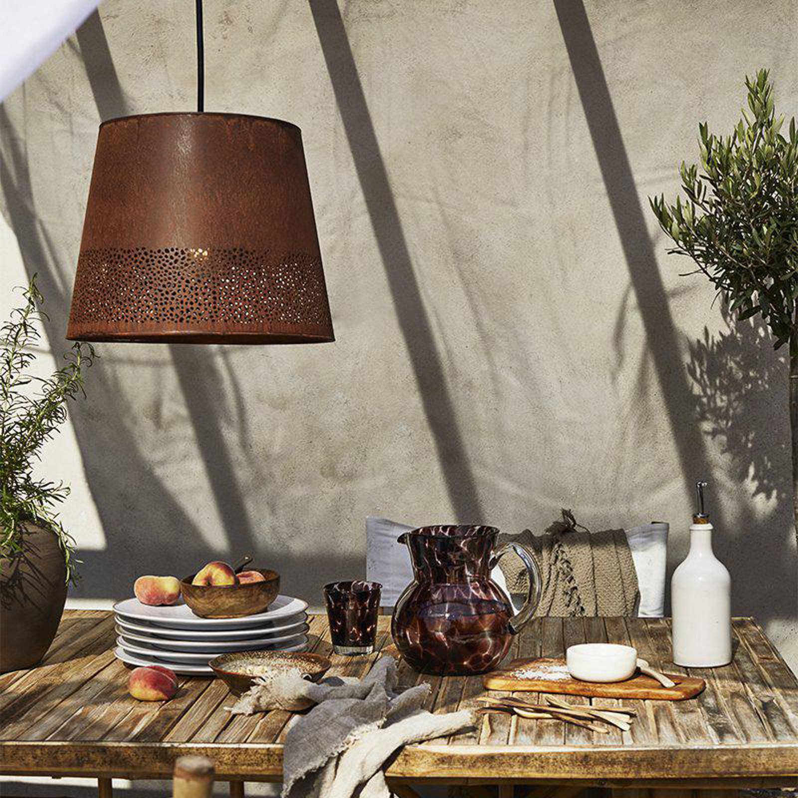 PR Home Hängelampe Corta, rostfarben, Stecker, Ø 38 cm, E27 günstig online kaufen