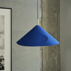 Lampada a sospensione OSRAM Decor Flip, blu, feltro, E14, regolabile