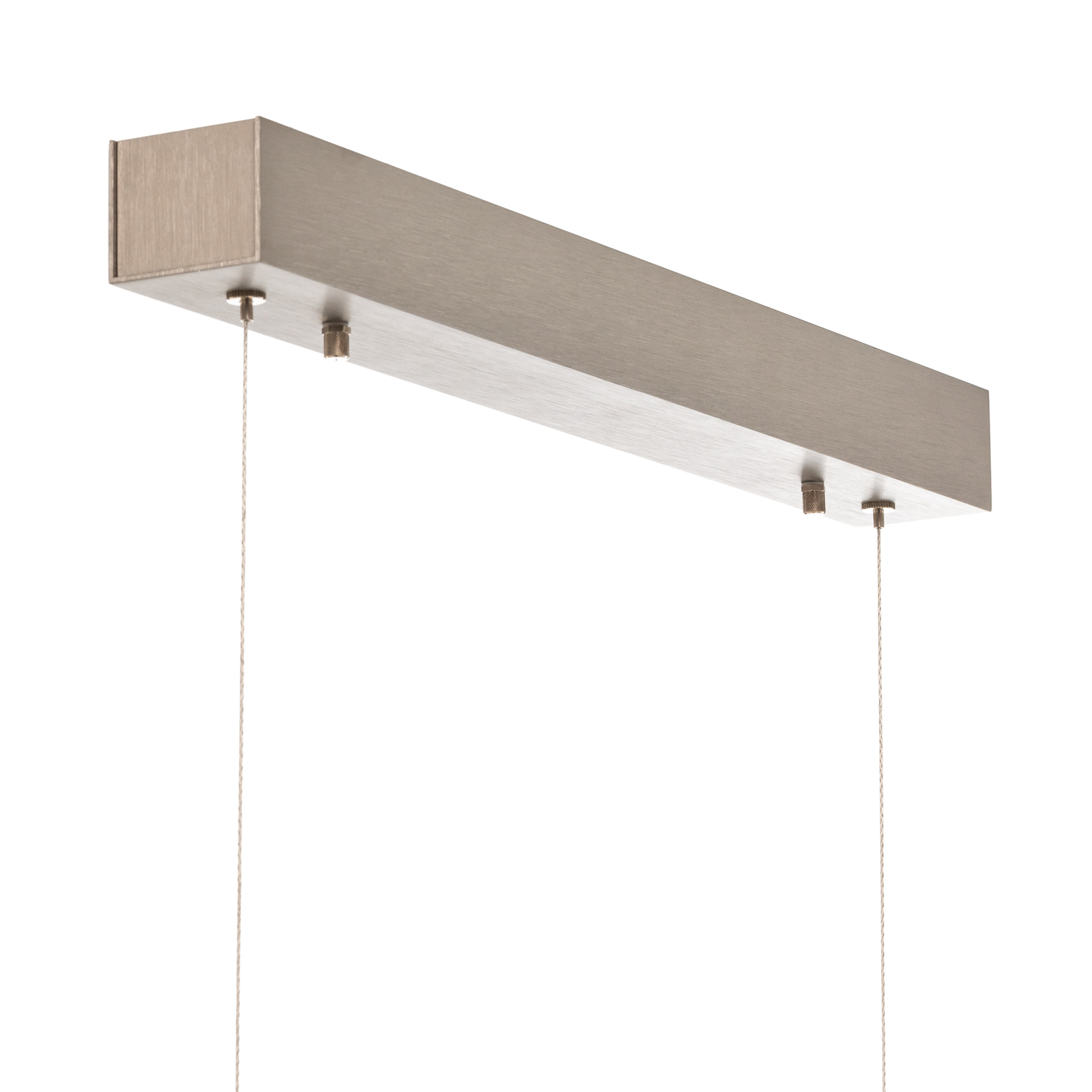Quitani Elis LED hanging light walnut/nickel 148 cm