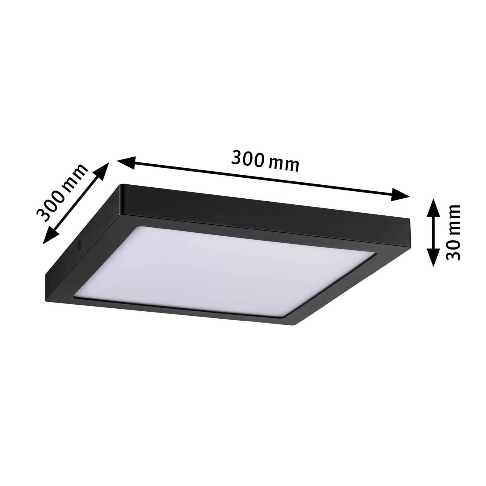 Paulmann Abia panel LED 4 000 K kątowy 30cm czarny