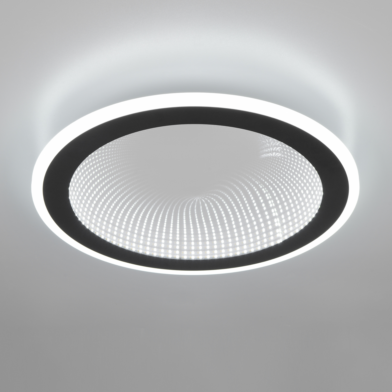 Plafoniera LED Glace, nero, CCT, dimmerabile, metallo Plafoniera LED Glace, nero, CCT, dimmerabile, metallo