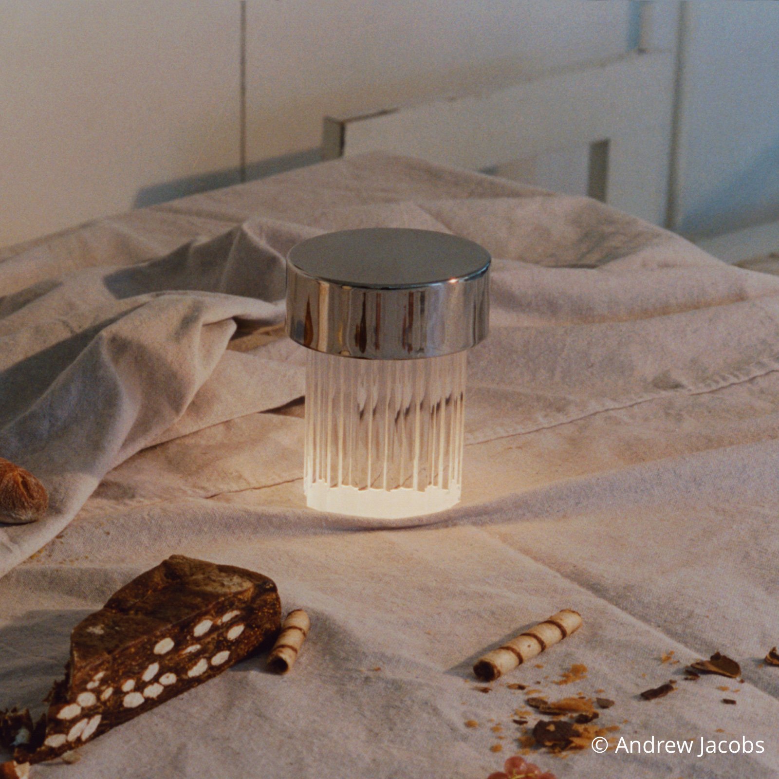 Last Order Fluted Portable Stolní Lampa Polished Inox - Flos