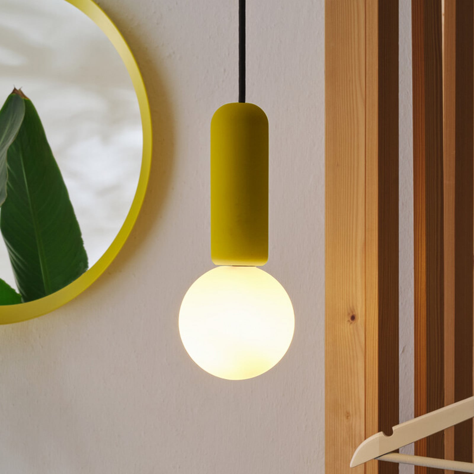 Lampă suspendată OSRAM Decor Concrete Mic galbenă beton G9 - Camera de zi / sufragerie - Modern