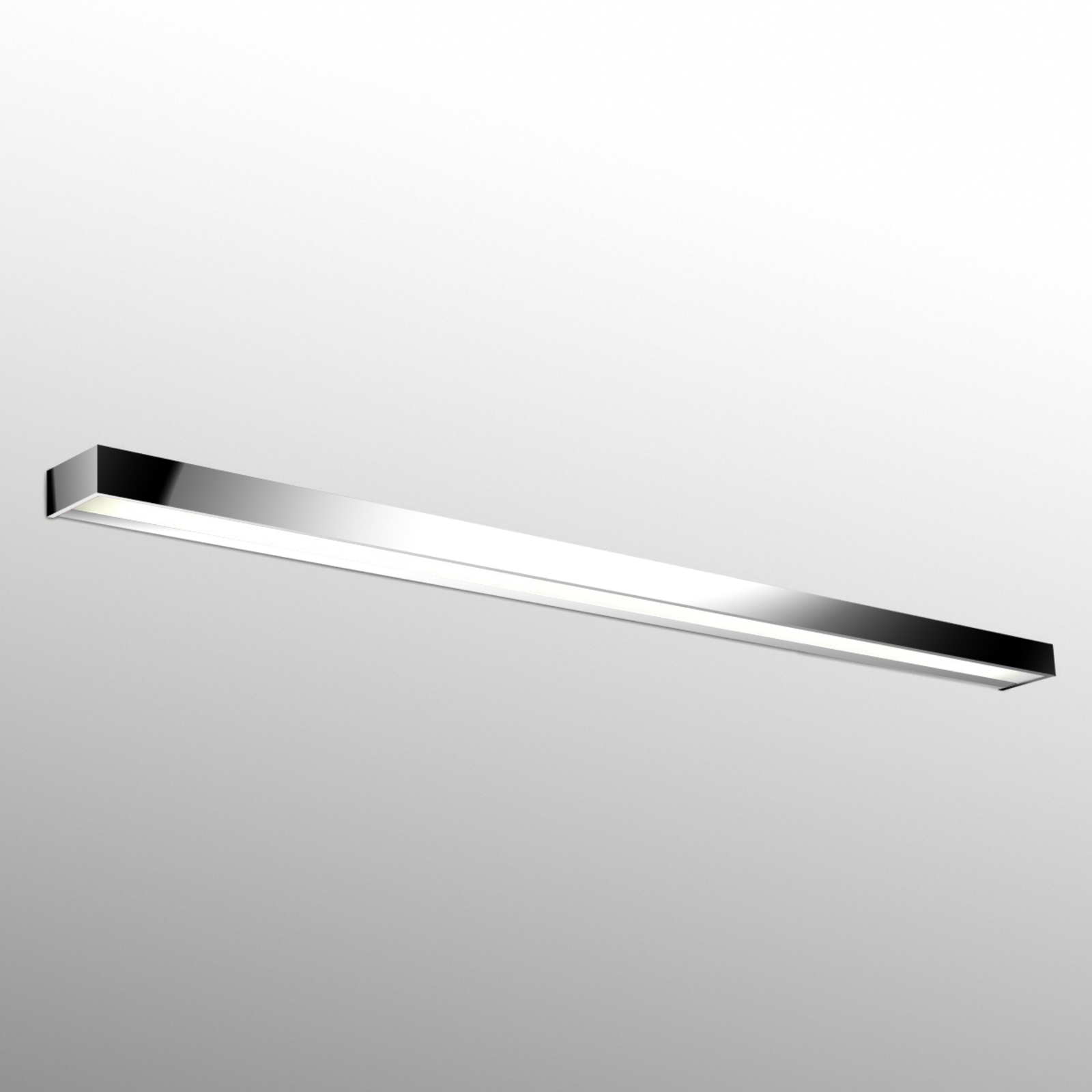 Pujol Excellent LED wall light Apolo, 150 cm chrome, for Living / Dining Room, metal, glass, 82 W, energy efficiency: A+, L: 150 cm, H: 5 cm