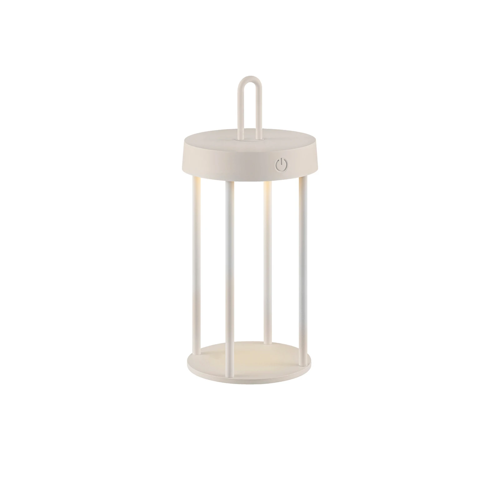 JUST LIGHT. LED-laetav laualamp Anselm hallbeež 28cm triikraud