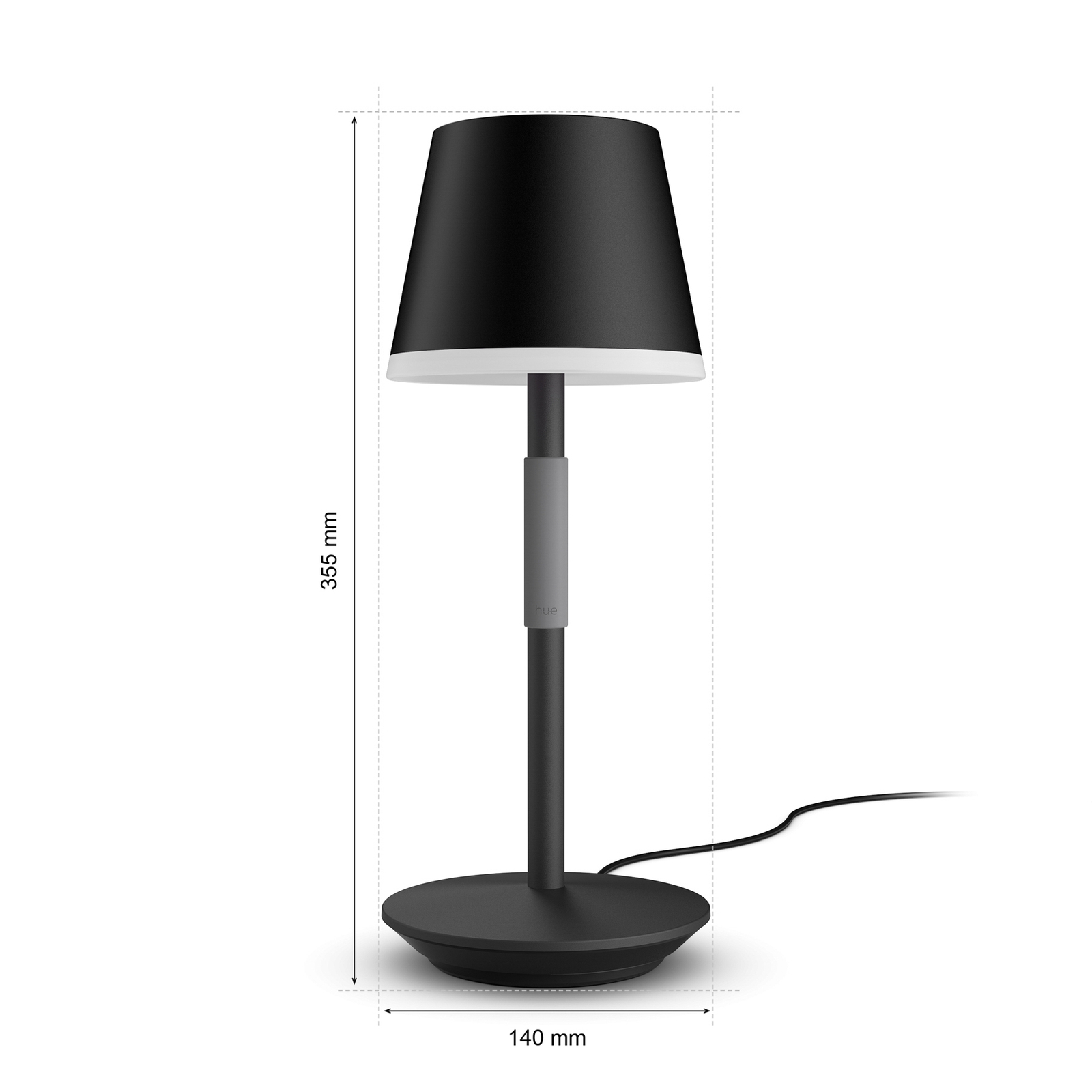 Philips Hue Go lámpara de mesa LED pantalla negro