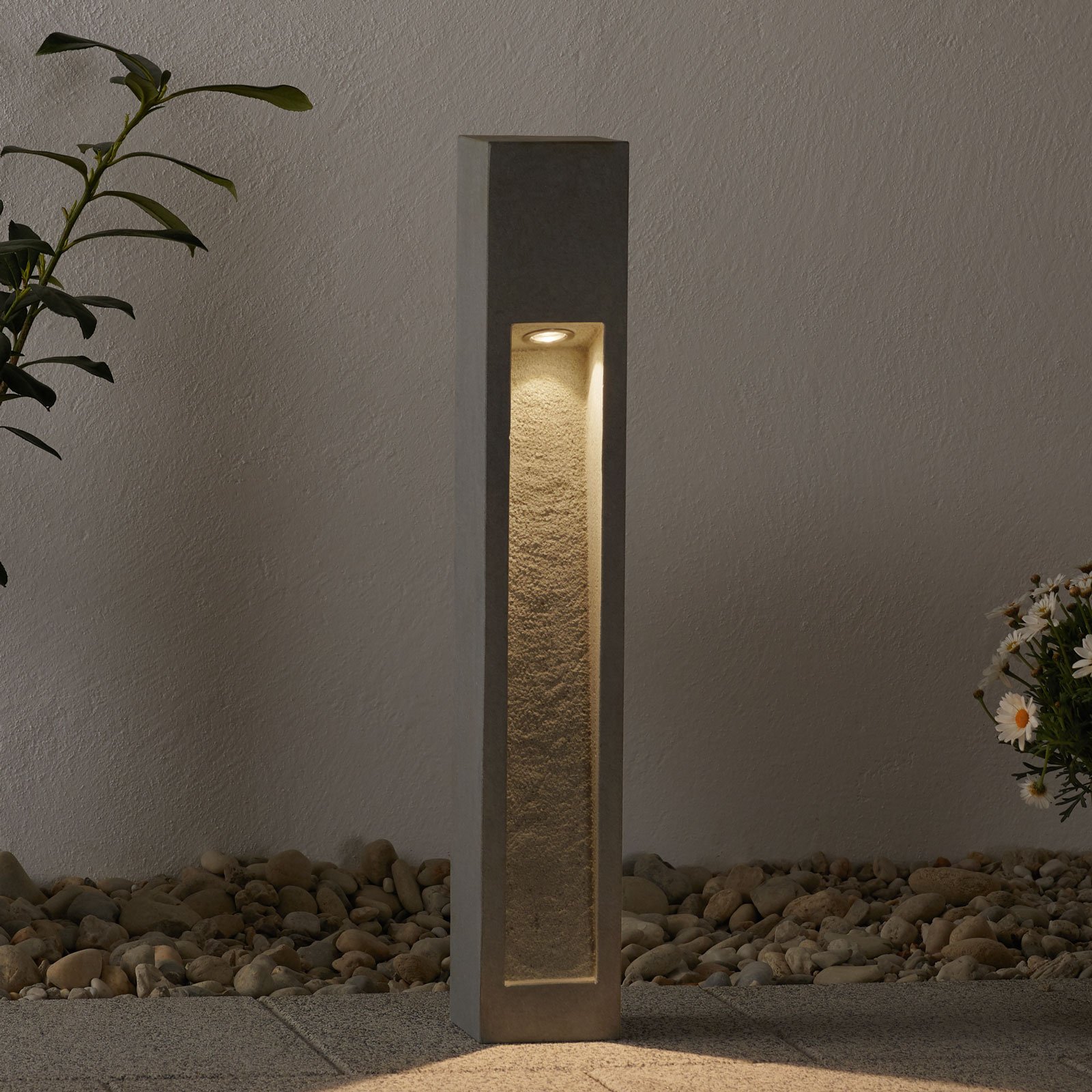 SLV Arrock Stone LED-Wegeleuchte aus Naturstein