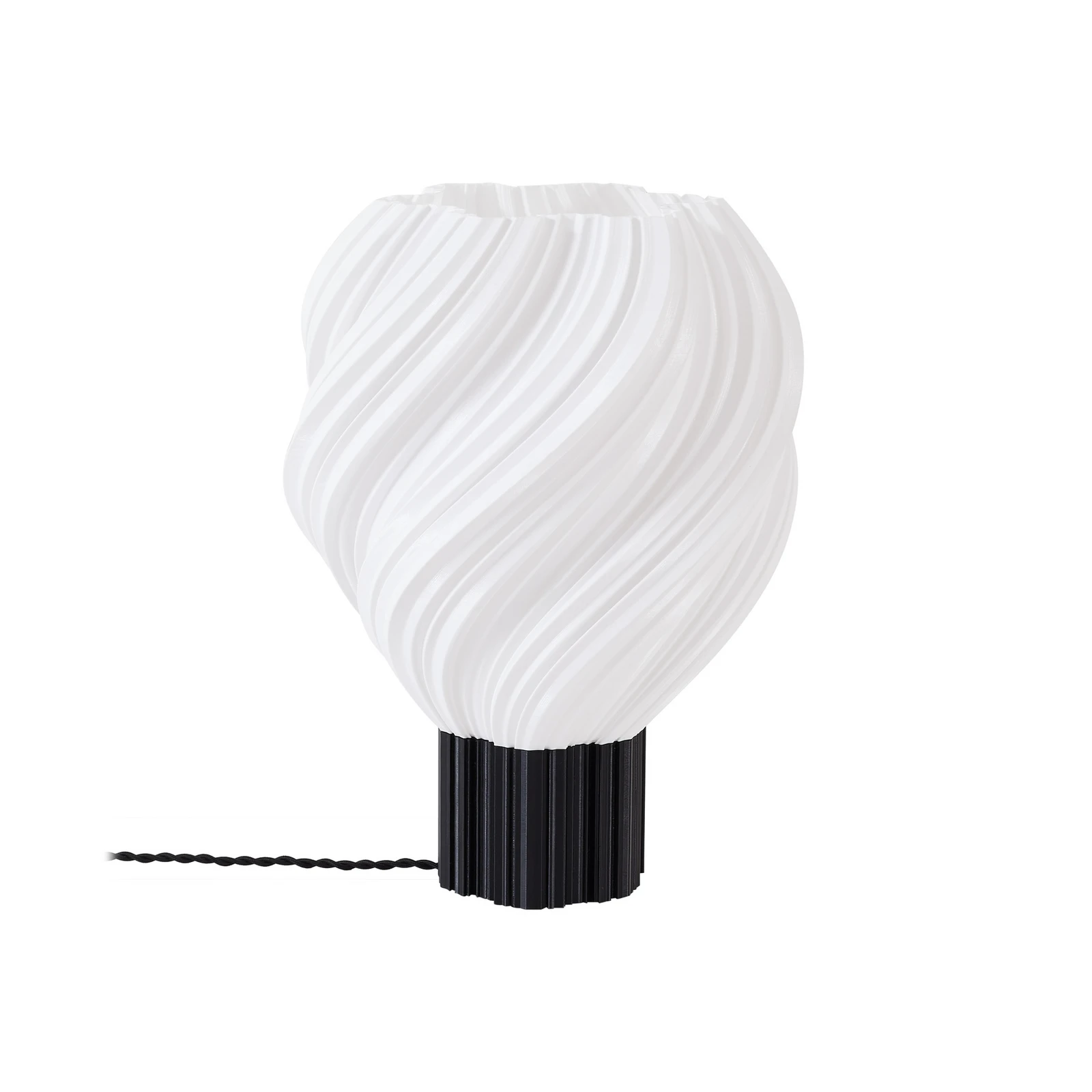 Lindby bordlampe Nuvia, højde 39,1 cm, hvid, 3D-print