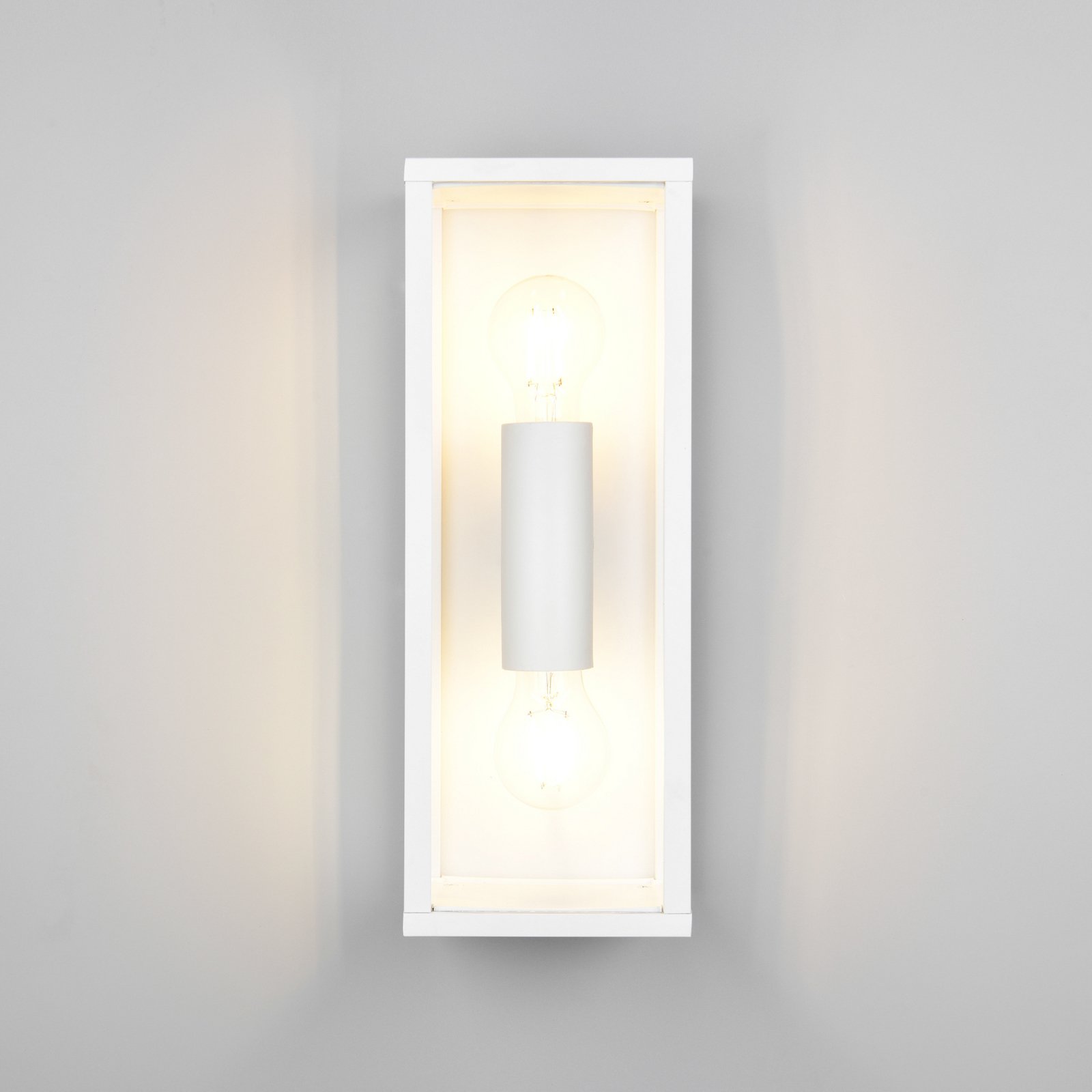 Garonne outdoor wall light, matt white, die-cast aluminium, E27