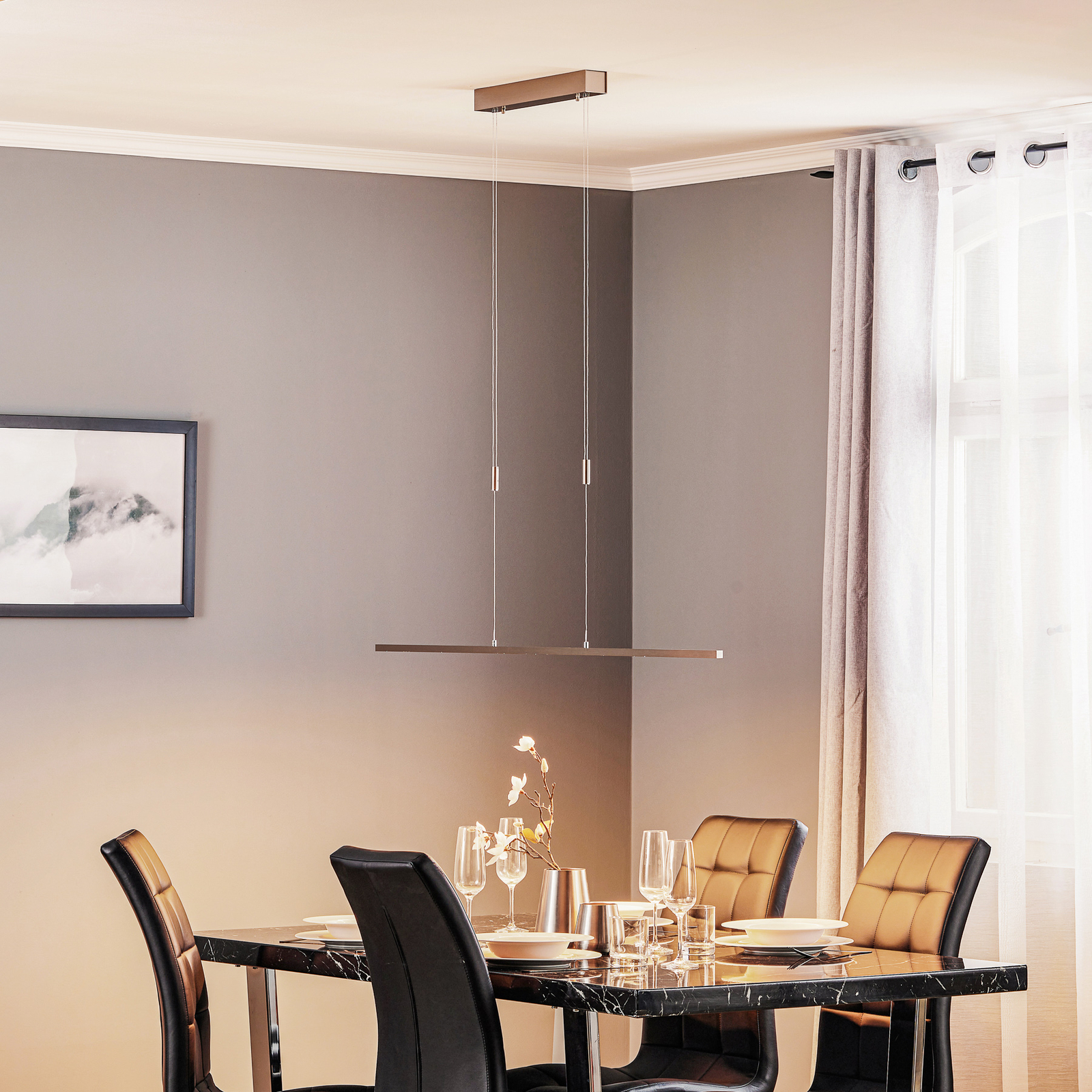 Rothfels Tolu suspension LED, nickel, 118 cm