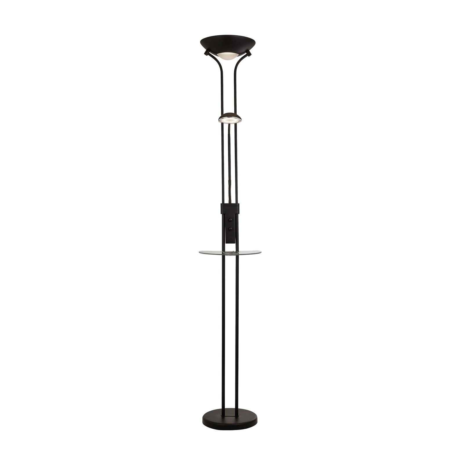 Lampadar LED Mother & Child, negru, metal, suprafață de încărcare