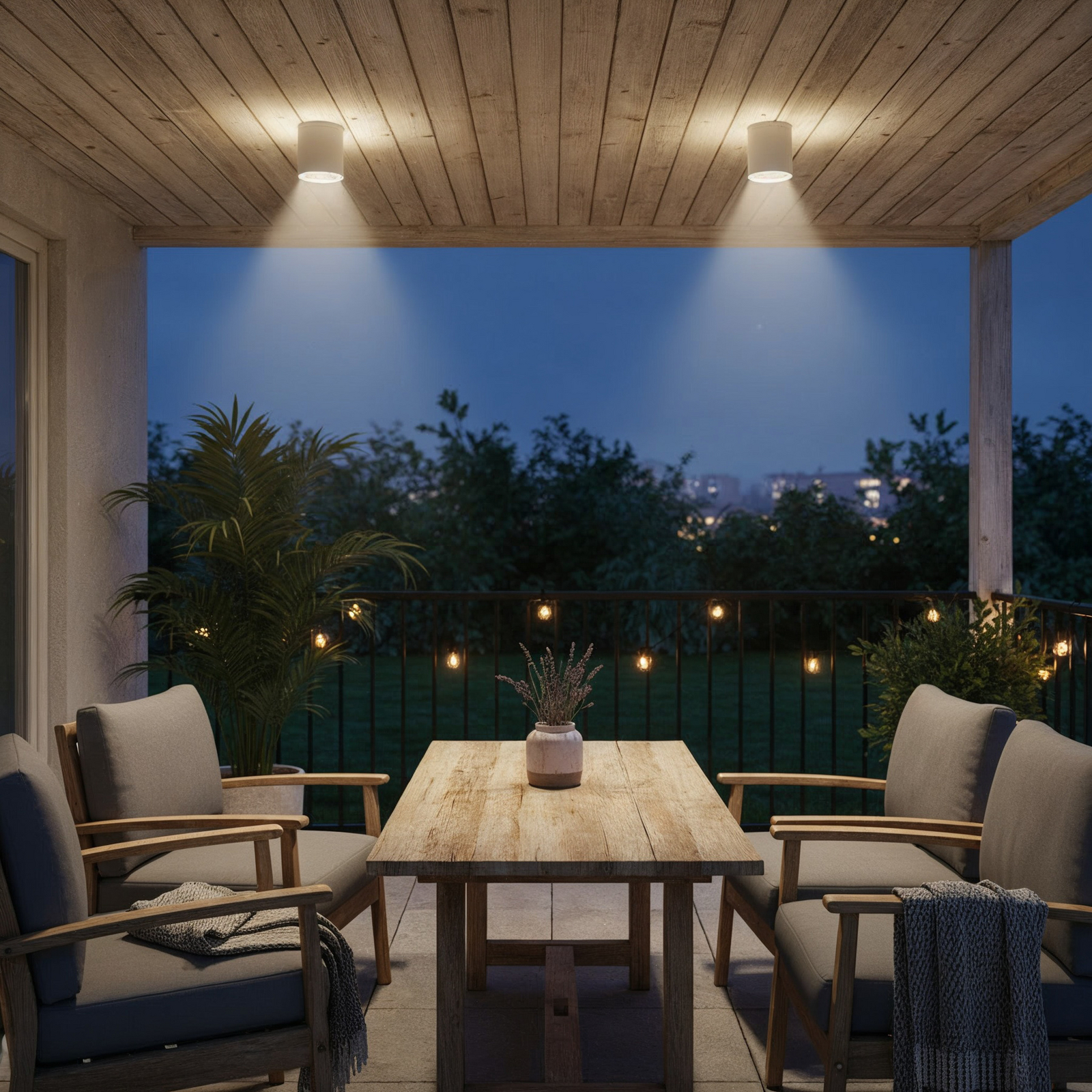 Ideal Lux Таванна лампа Gun, бял, алуминий, IP44, GU10