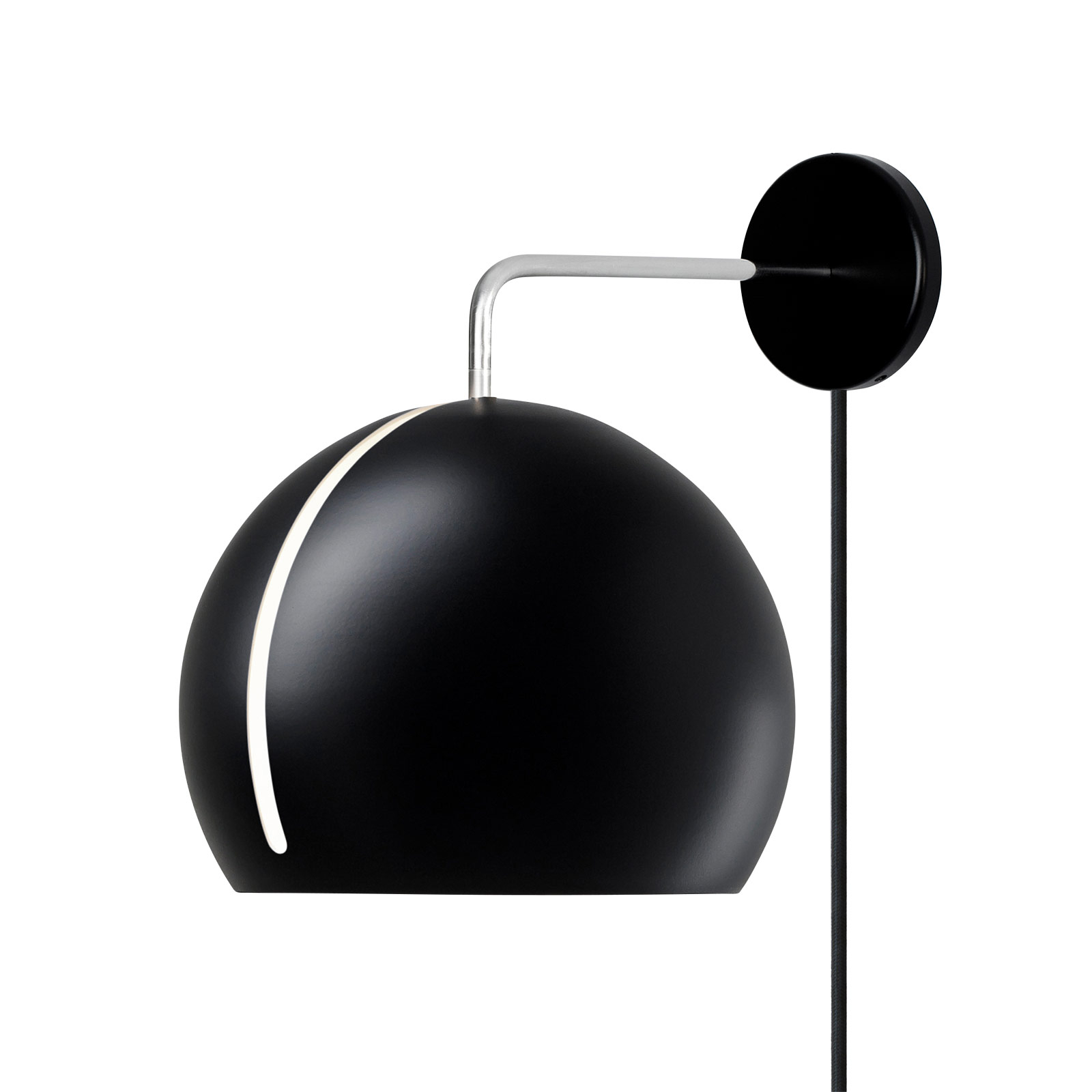 Nyta Tilt Globe Zidna zidna svjetiljka s crnim utikačem
