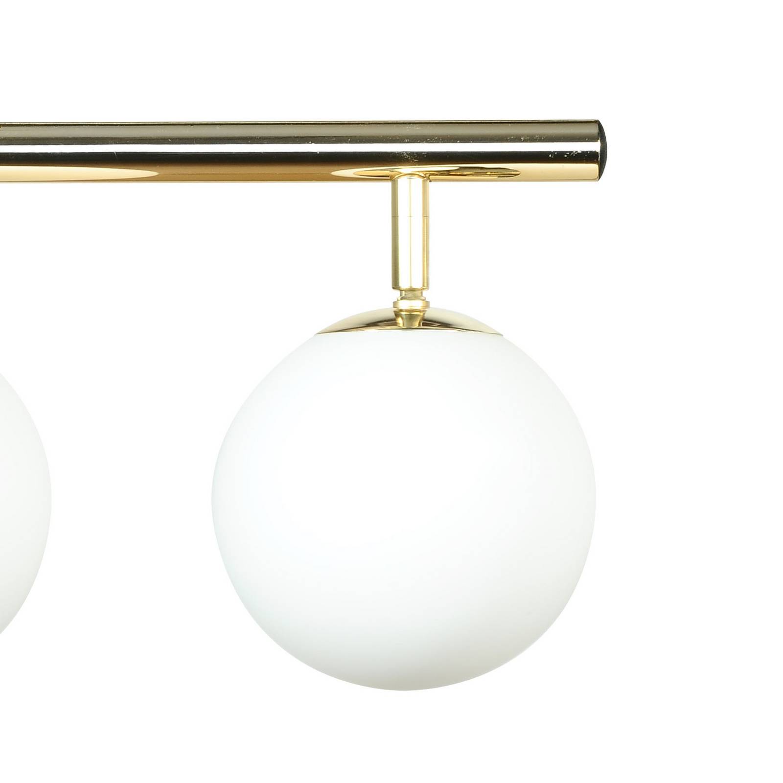 Deckenleuchte Drum, goldfarben, 3-flammig, Glas, Länge 46 cm günstig online kaufen