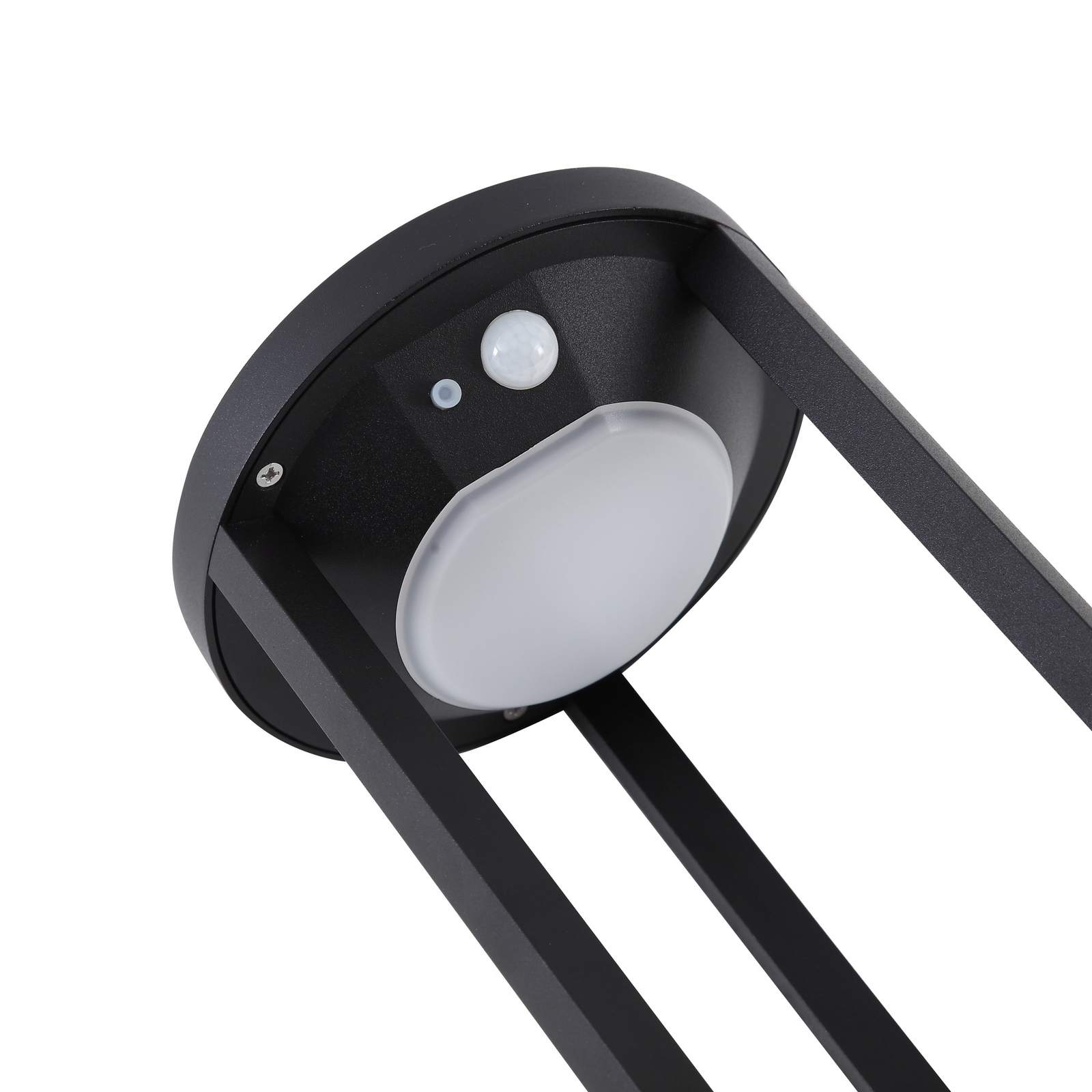 Nilea Round Solar Cell Lamp W/Sensor Black - Lucande